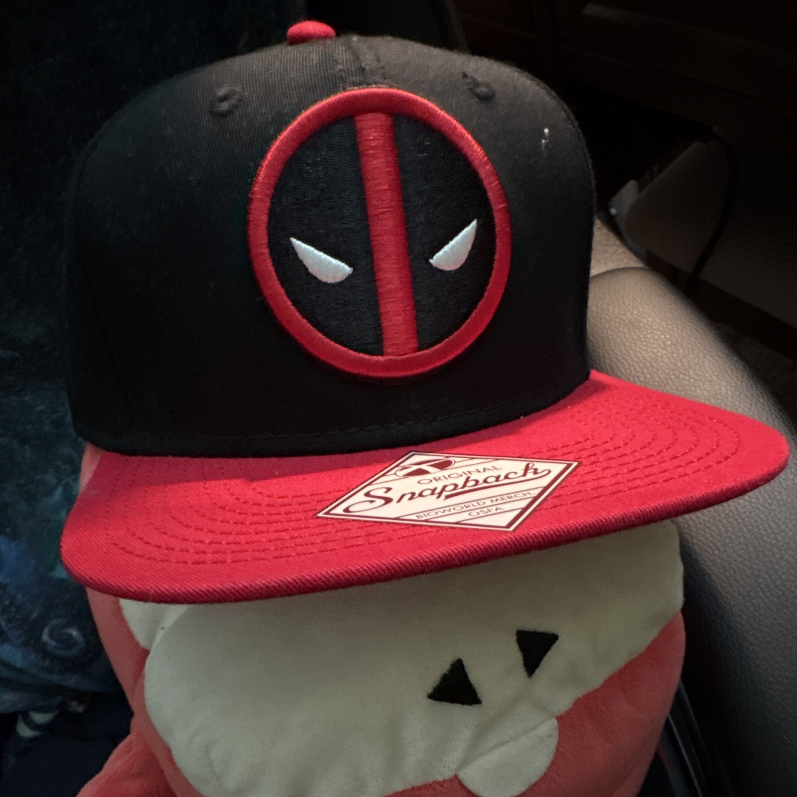 A Deadpool R&B snapback hat! | Unisex , fit for all ages! – tried on by Fuecoco