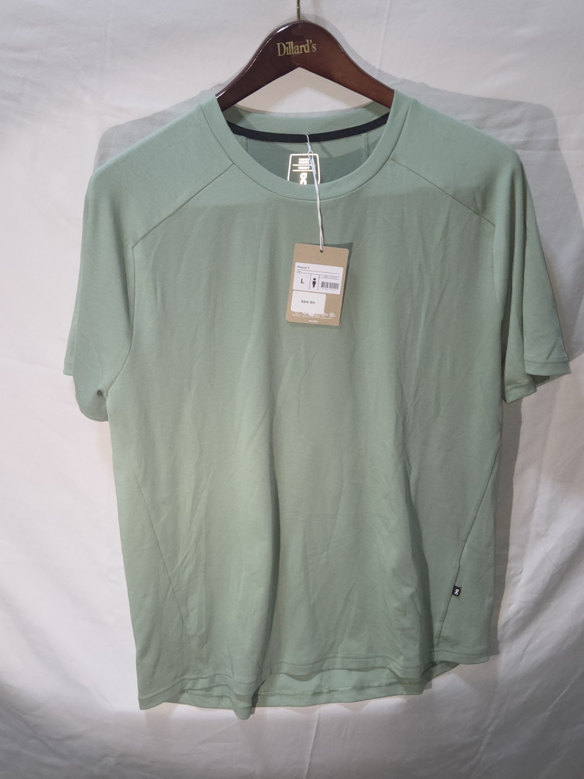 On Focus-T Men’s Quick Dry Short Sleeve Crew Neck T-Shirt Green L Running Gym