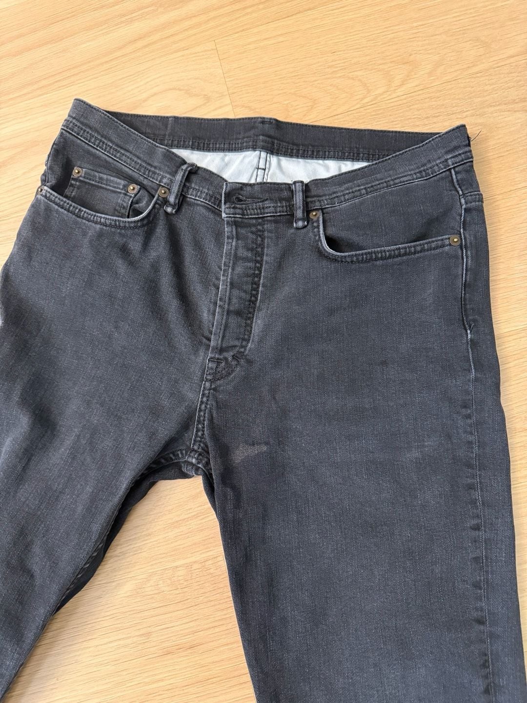 Acne Studios River Used Black Denim Jeans Men’s Size 31×32