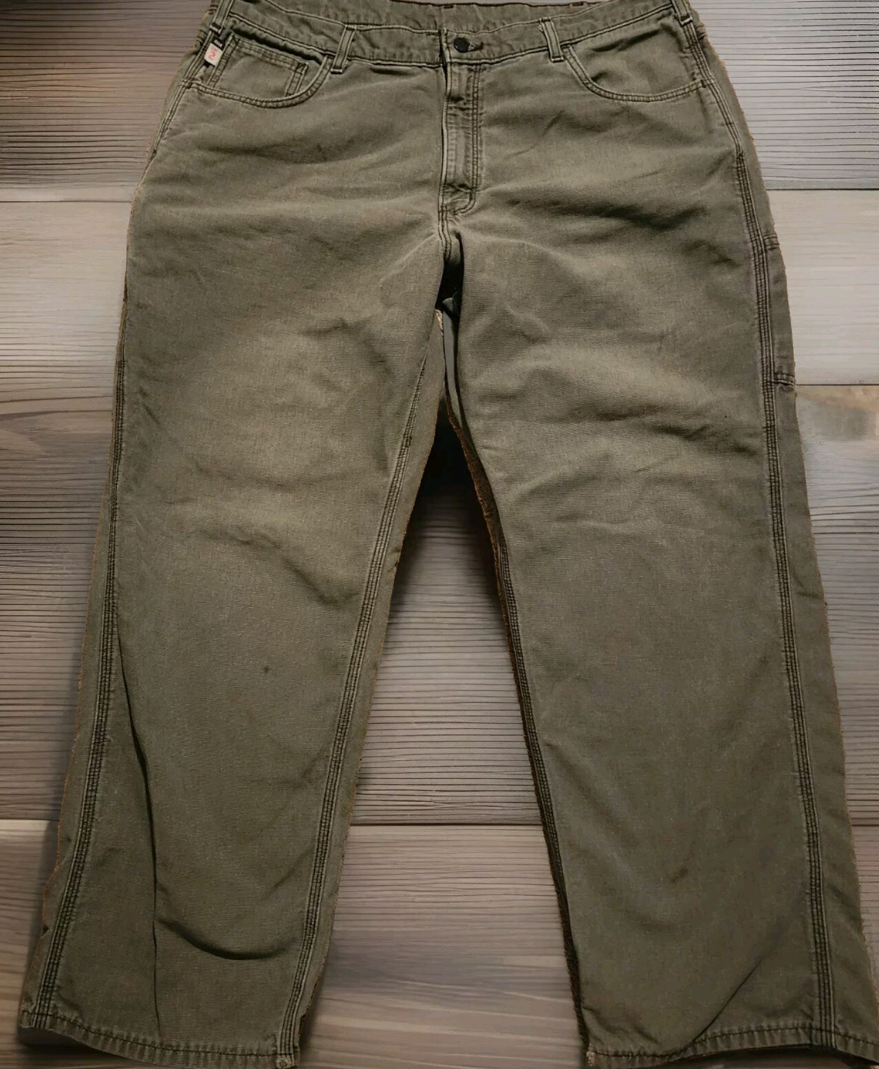 CARHARTT Mens FRB159 MOS Flame Resistant Duck Canvas Workwear Jeans Size 40×30
