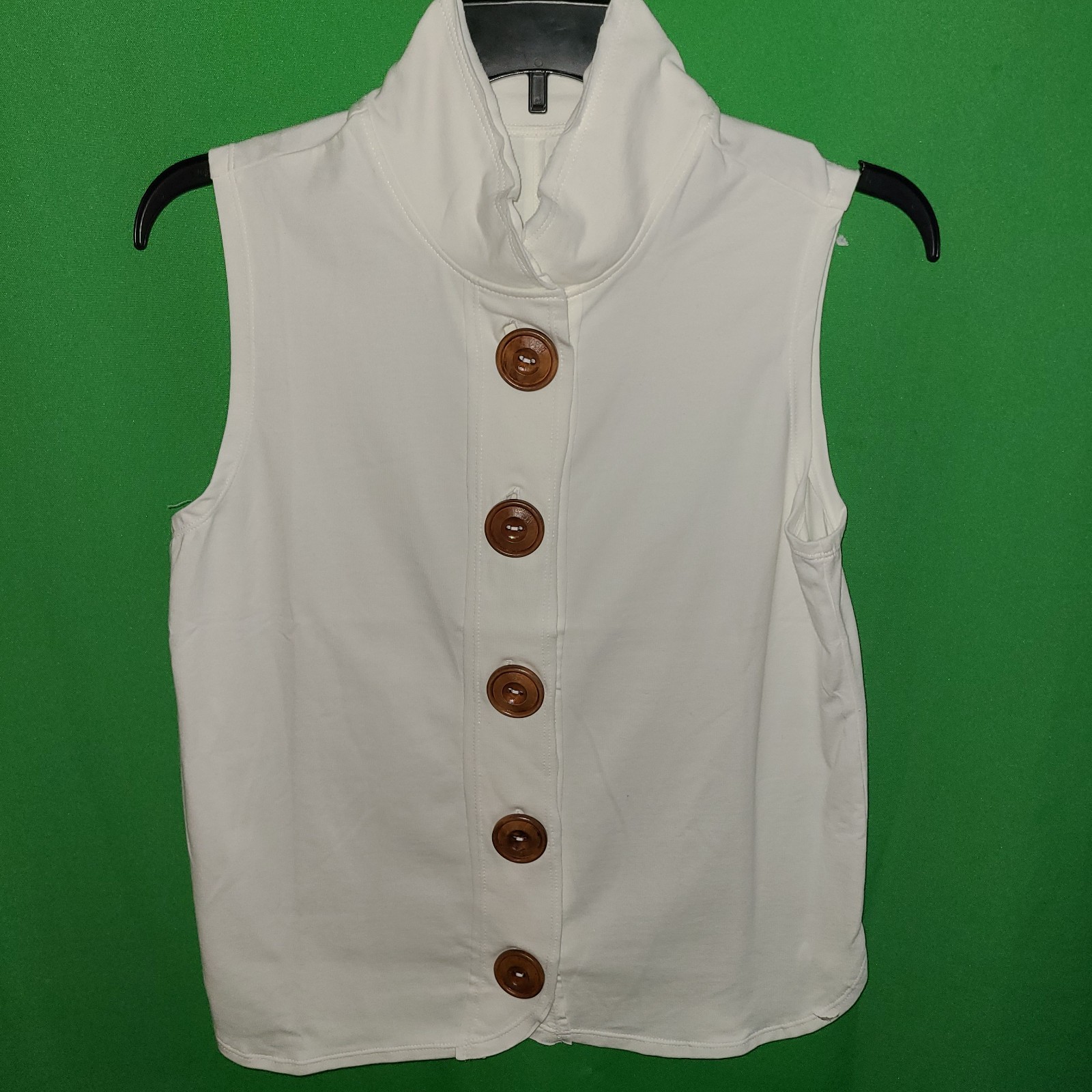 1925) NWOT NEON BUDDHA x-small white tee cotton top vest sleeveless new