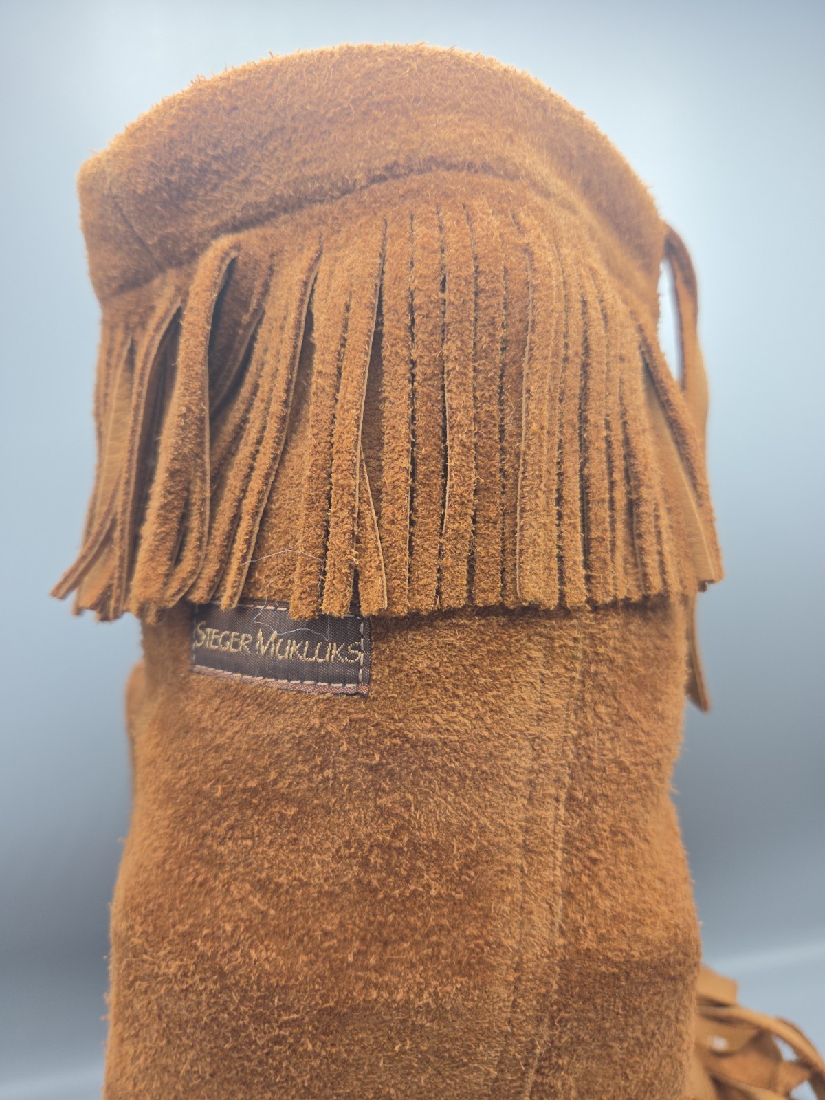 Steger Mukluks Kodiak Brown Moosehide Suede Winter Boots Women’s Size US 7