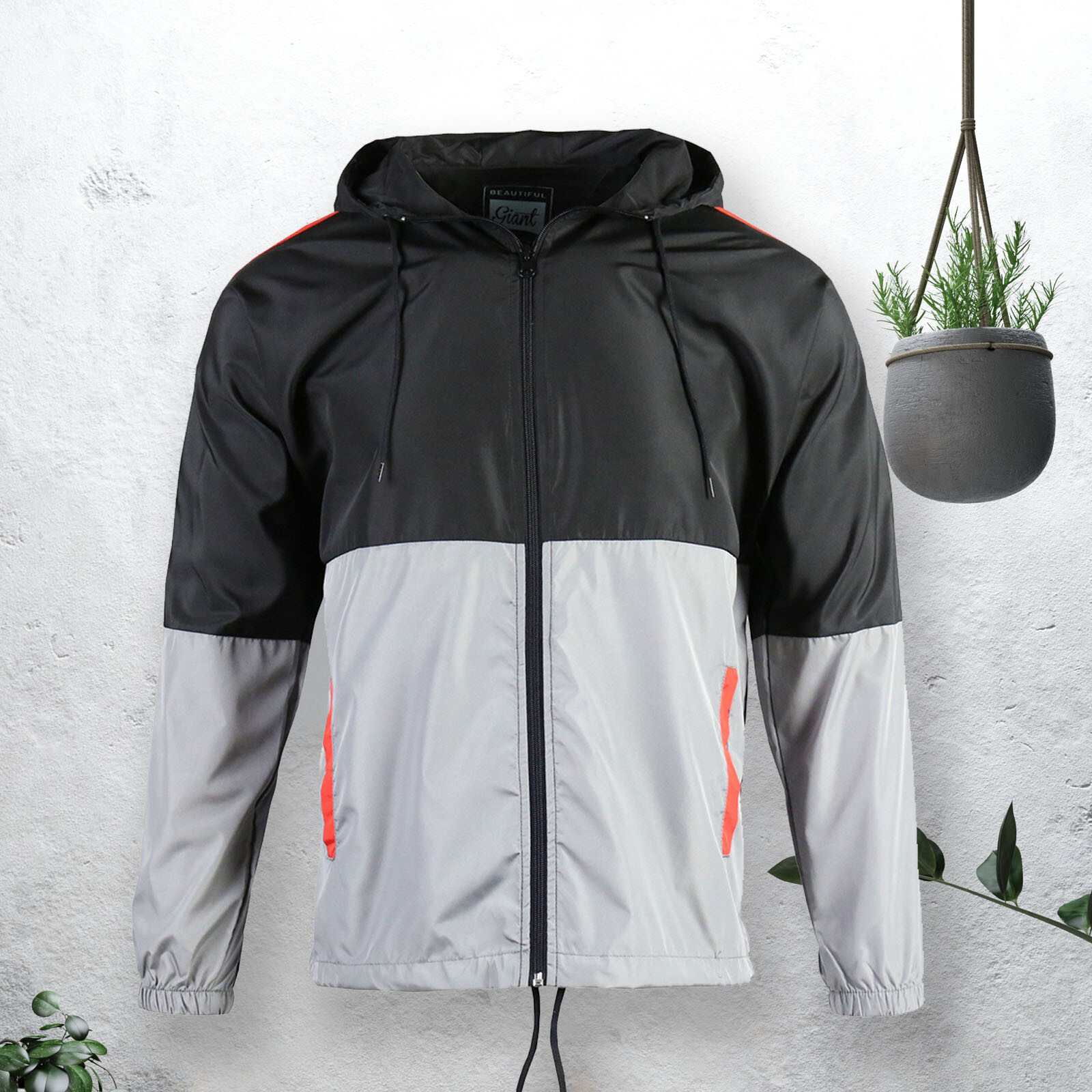 Men’s Light Running Hiking Jacket with Hood Windbreaker Pullover Coats Hoodie