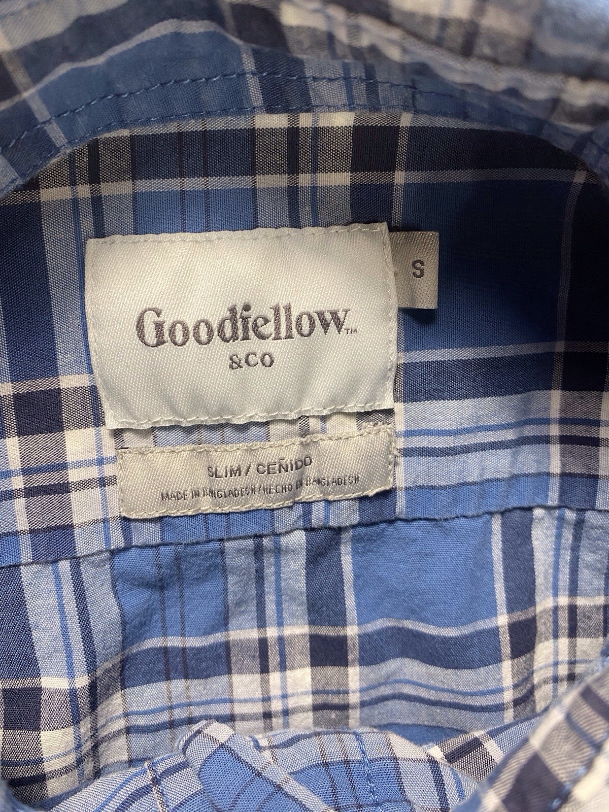 Goodiellow & Co White Northrop Slim Fit Button Down Long Sleeve 100%Cotton S