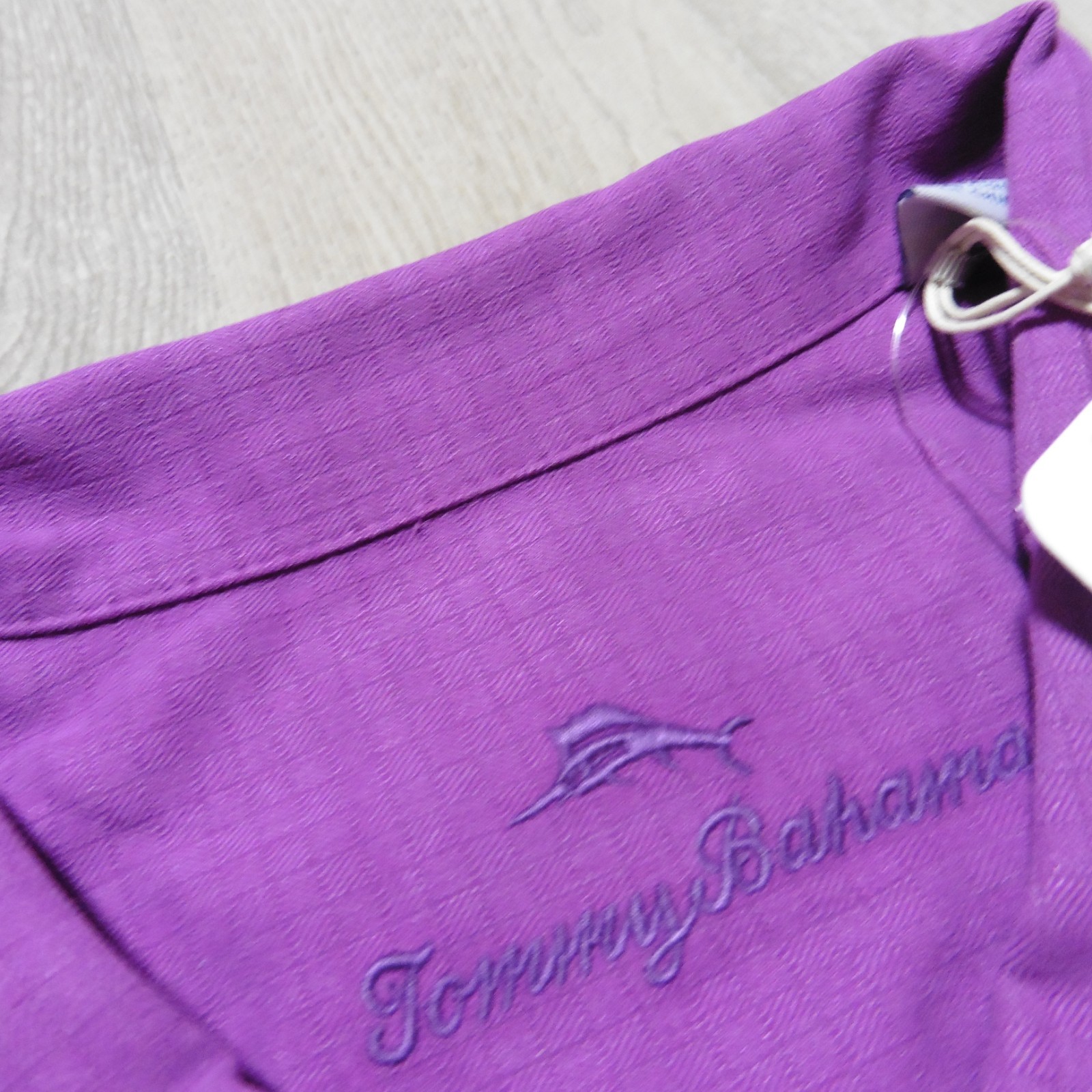 TOMMY BAHAMA Mens 2XLB 2XL BIG HAWAIIAN SHIRT COASTAL BREEZE SILK COOLMAX PURPLE