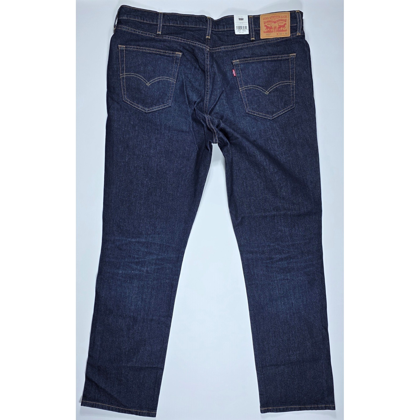 Levis 511 Slim Fit Stretch Jeans Men’s 42×32 Dark Indigo Blue NEW