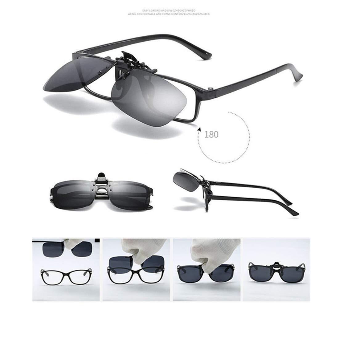 5 Pack Clip On Polarized Flip Up Sunglasses Night Driving Glasses For Men Women