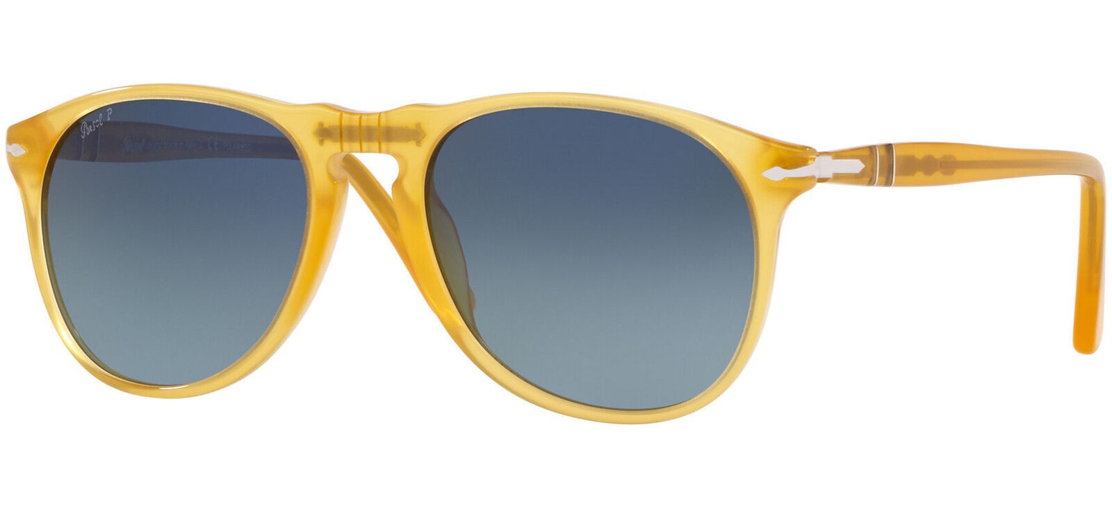 PERSOL PO9649S 204 S3 Miele Gradient Blue Polarized Men’s Sunglasses 52 mm
