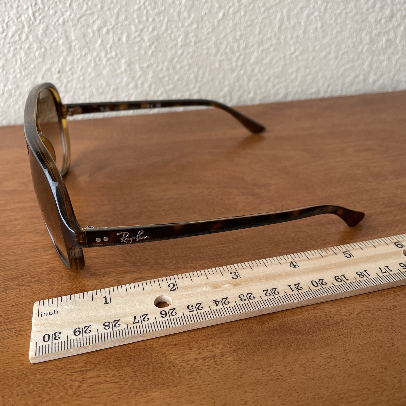 Ray-Ban RB4125 59-13 Aviator Sunglasses – Matte Havana Clear Gradient Brown 140