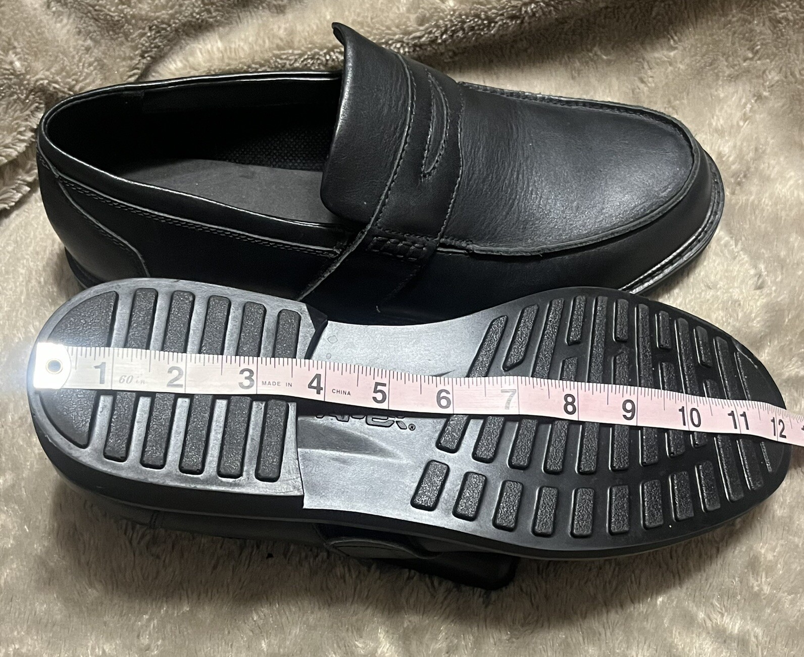 Apex Lexington Slip On Black Leather Comfort Loafers Shoes LT200M Mens11 Wide
