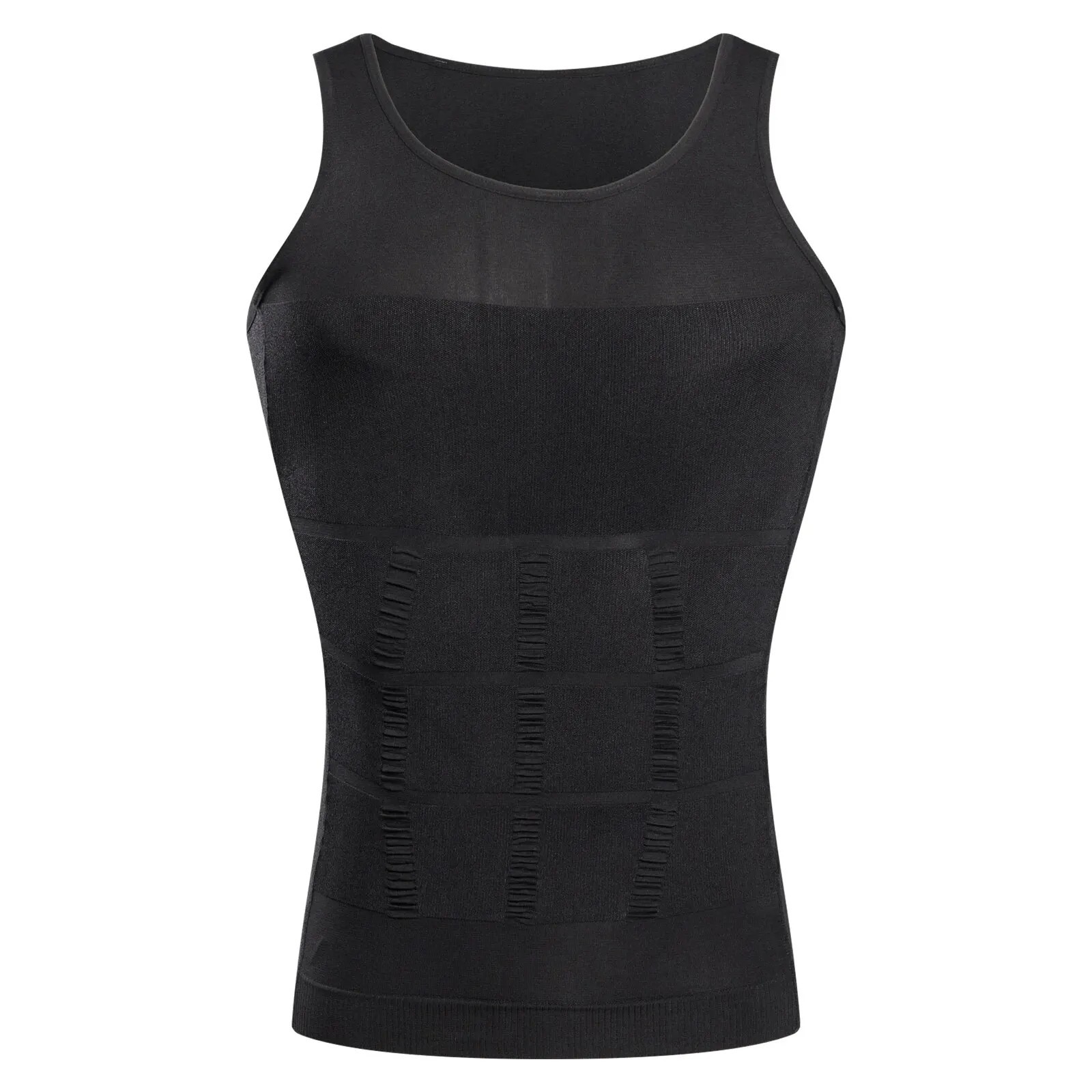 Mens Slimming Body Shaper Belly Chest Compression Vest Girdle T-Shirt Tank Top