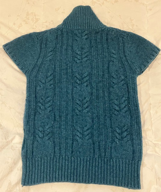 OLD NAVY – Teal Green Cotton/Wool Blend Short Sleeve Sweater – Junior’s – Small