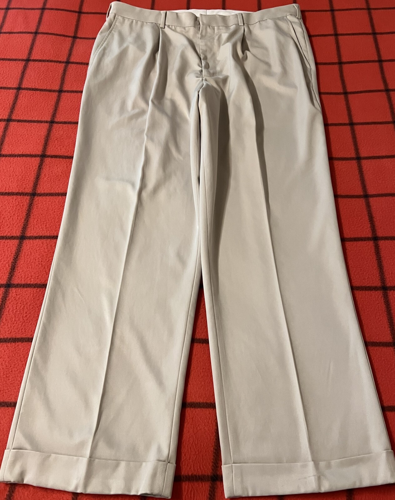 Walter Hagan Men’ Sz 40×31.5 Smooth Comfortable Dress Pants Flat Front High Rise