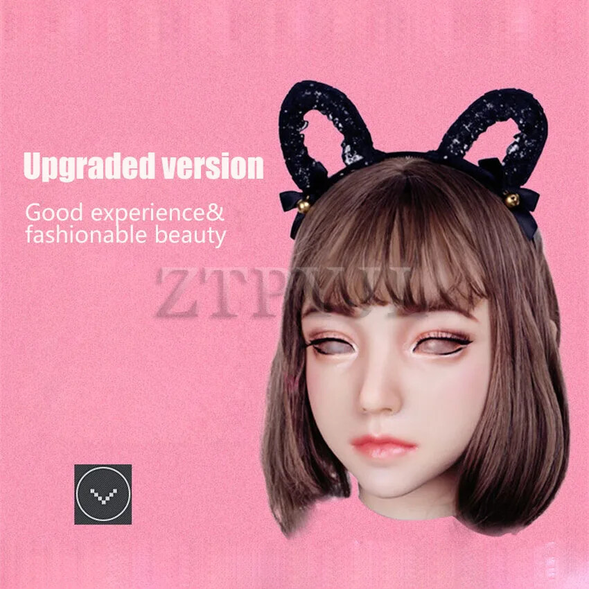 Realistic Mask Full Head Face Soft Silicone Male To Female Cosplay Crossdresser