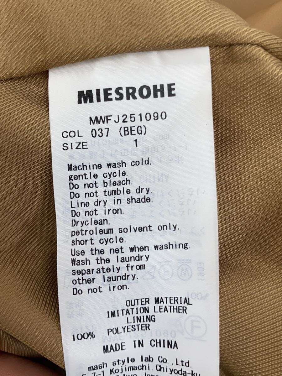 Miesrohe Collarless Leather Mannish Jacket/1/ Leather/Cml/Mwfj251090 3815