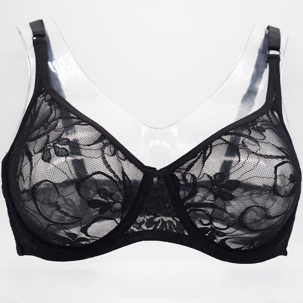 Comfy Bra Ultra Sheer Womens Bras See Through Brassiere Lace Sexy Lingerie BHS
