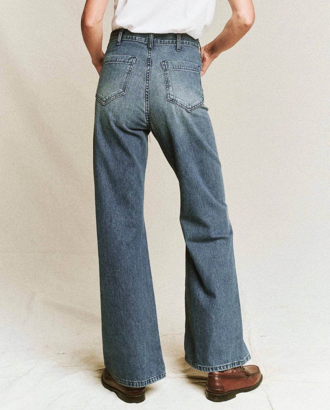 THE GREAT. DENIM THE DOCK JEAN MARINA WASH SIZE 28