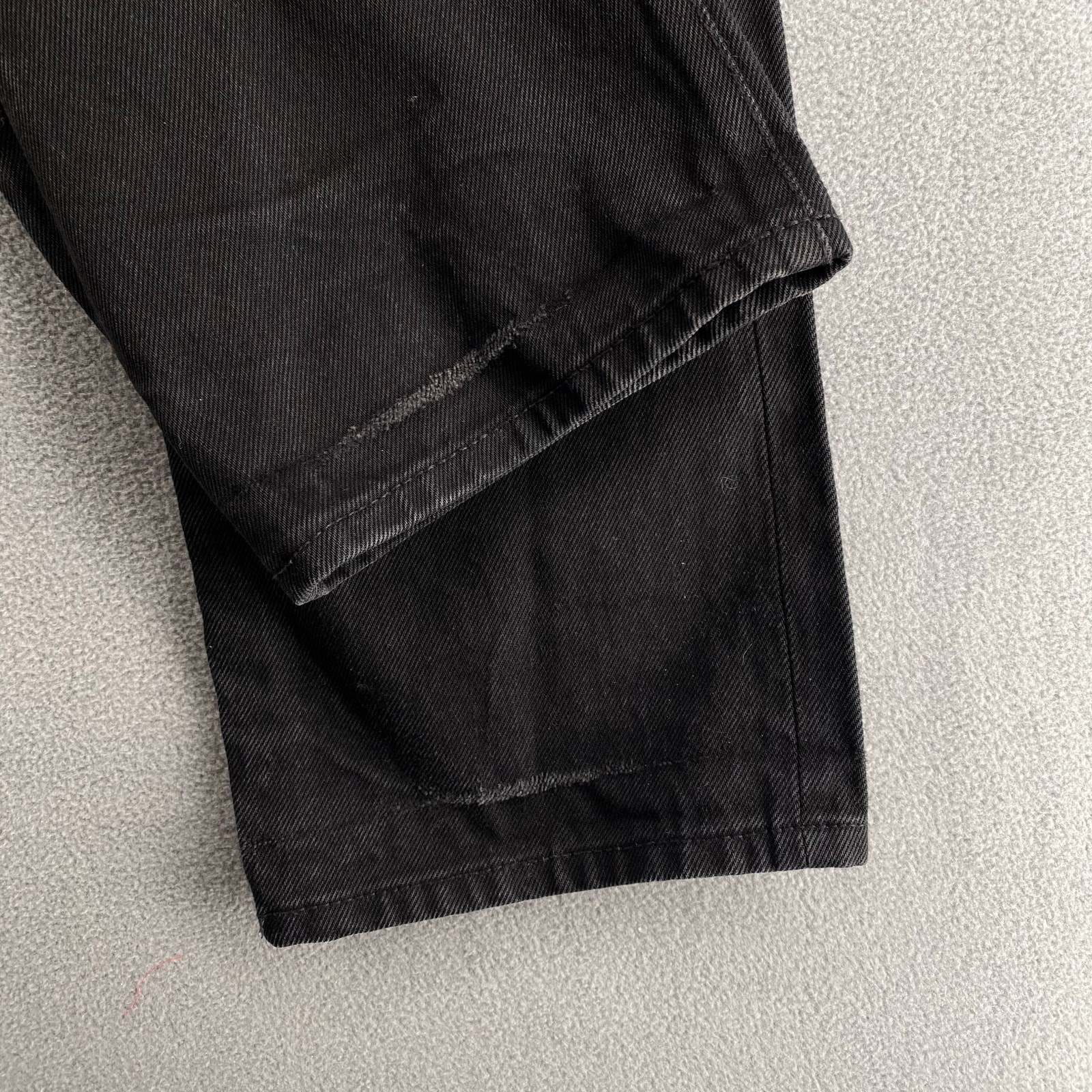 Route Blue Thailand Rare Selvedge Jeans Mens 33 Black Button Fly Straight Leg