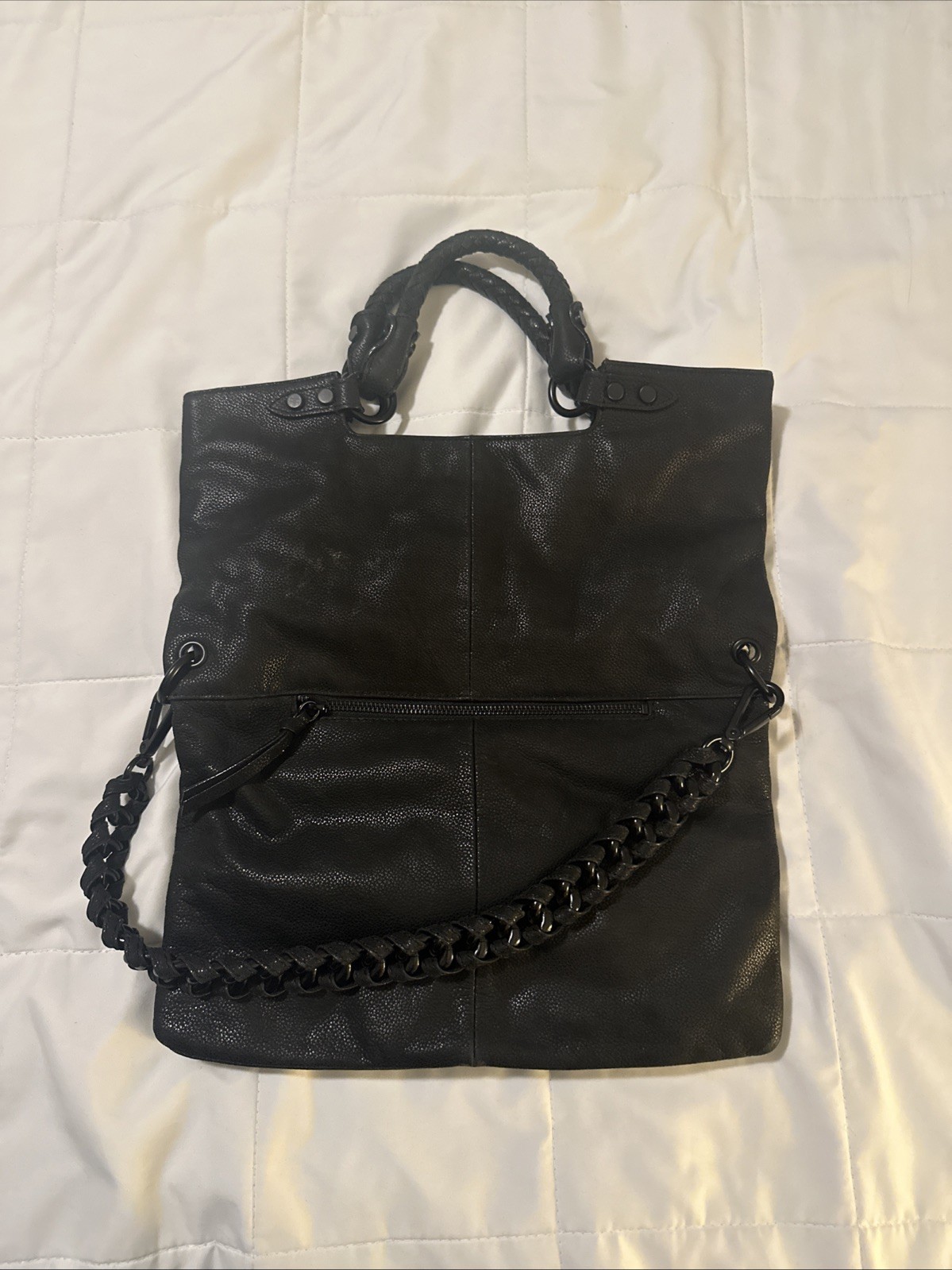 Elliot Luca Black Leather Bag
