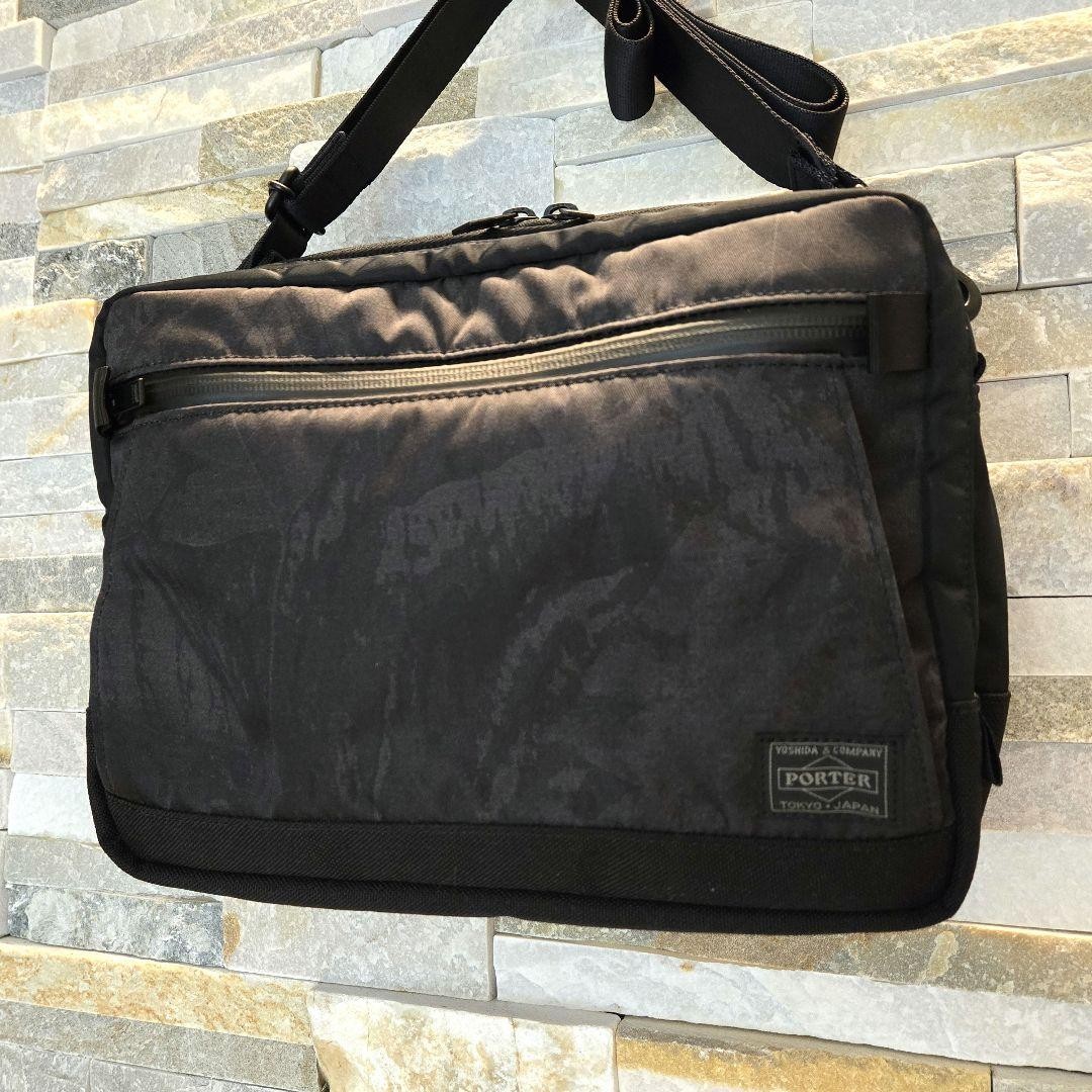 Porter Dark Forest Camouflage Shoulder Bag Nylon/Polyester Used