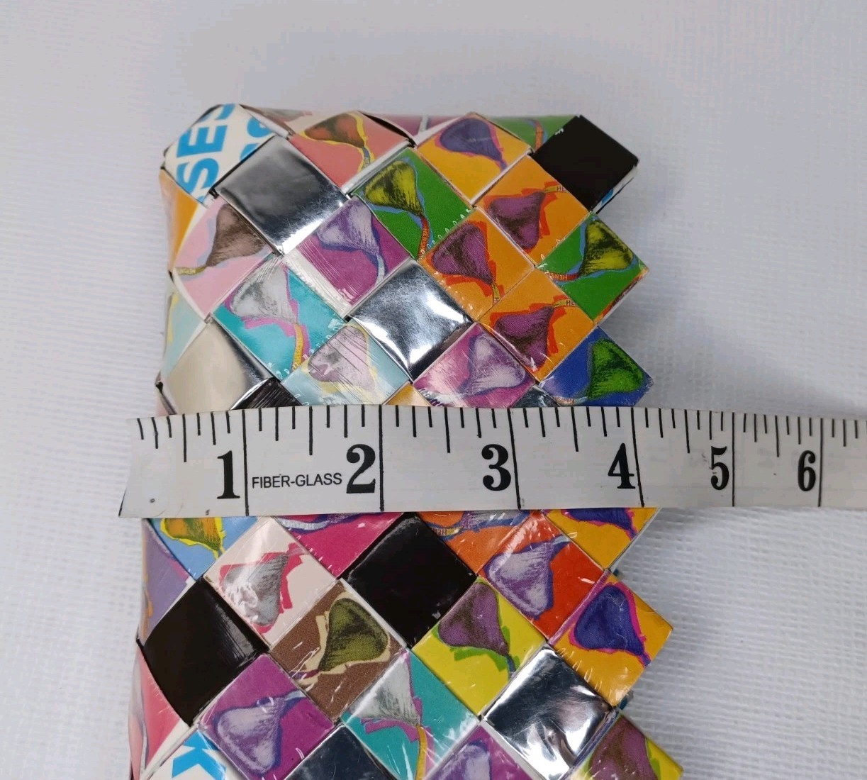 Nahui Ollin Candy Wrapper Clutch Purse With Handle Kisses