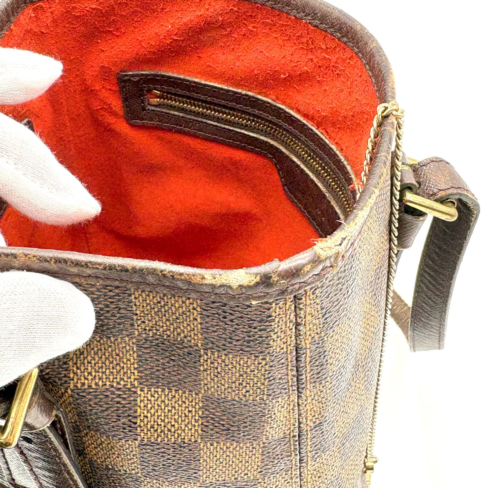 Louis Vuitton Marais Damier Ebene Shoulder Bucket Tote Bag N42240 without/Pouch