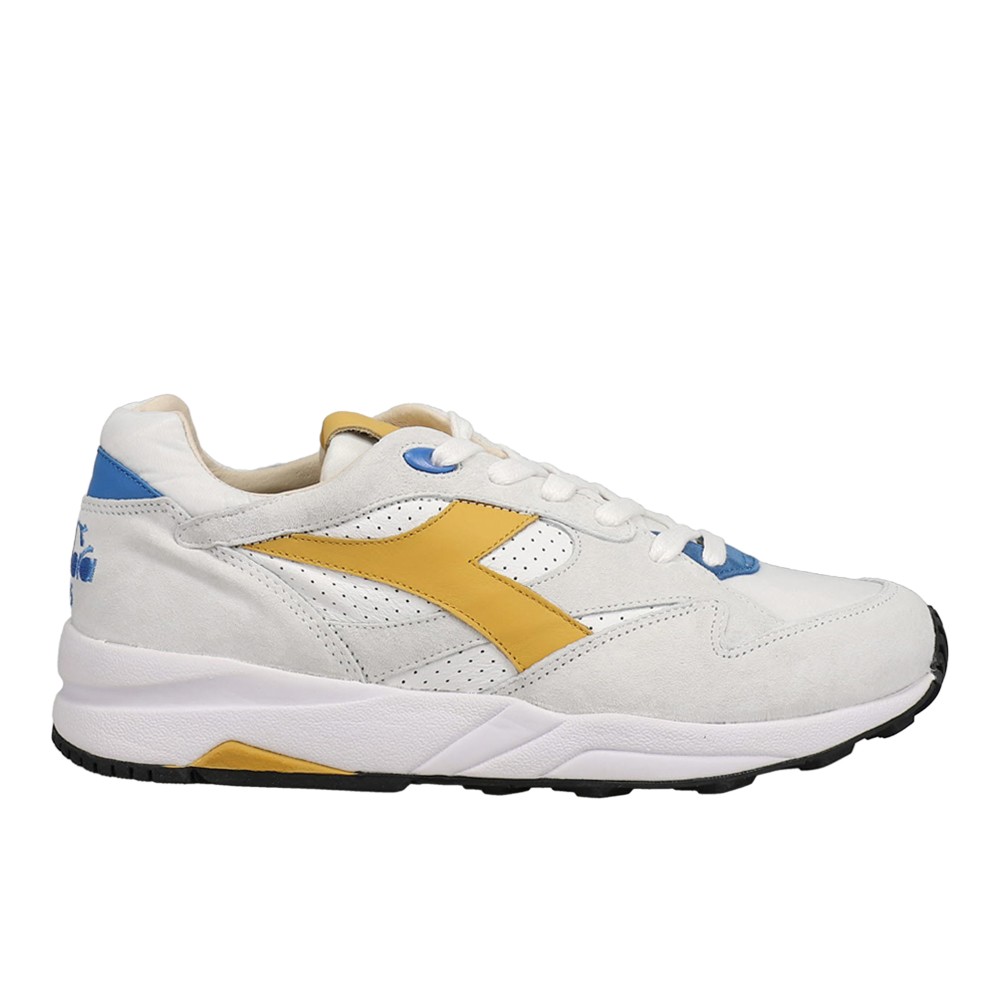 diadora Eclipse Italia Perforated Lace Up Mens White Sneakers Casual Shoes 1771