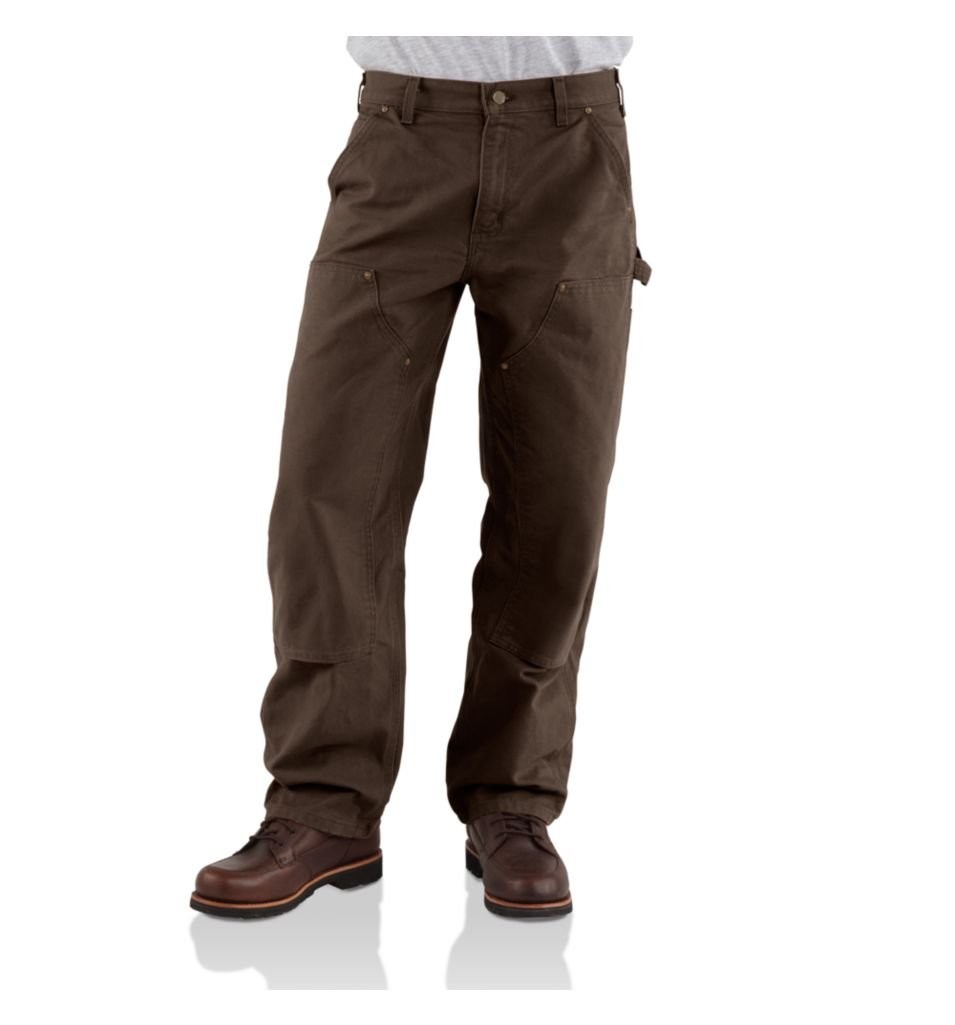 Carhartt Loose Straight Washed Duck Double-Front Dungarees – Dark Brown – 31×34