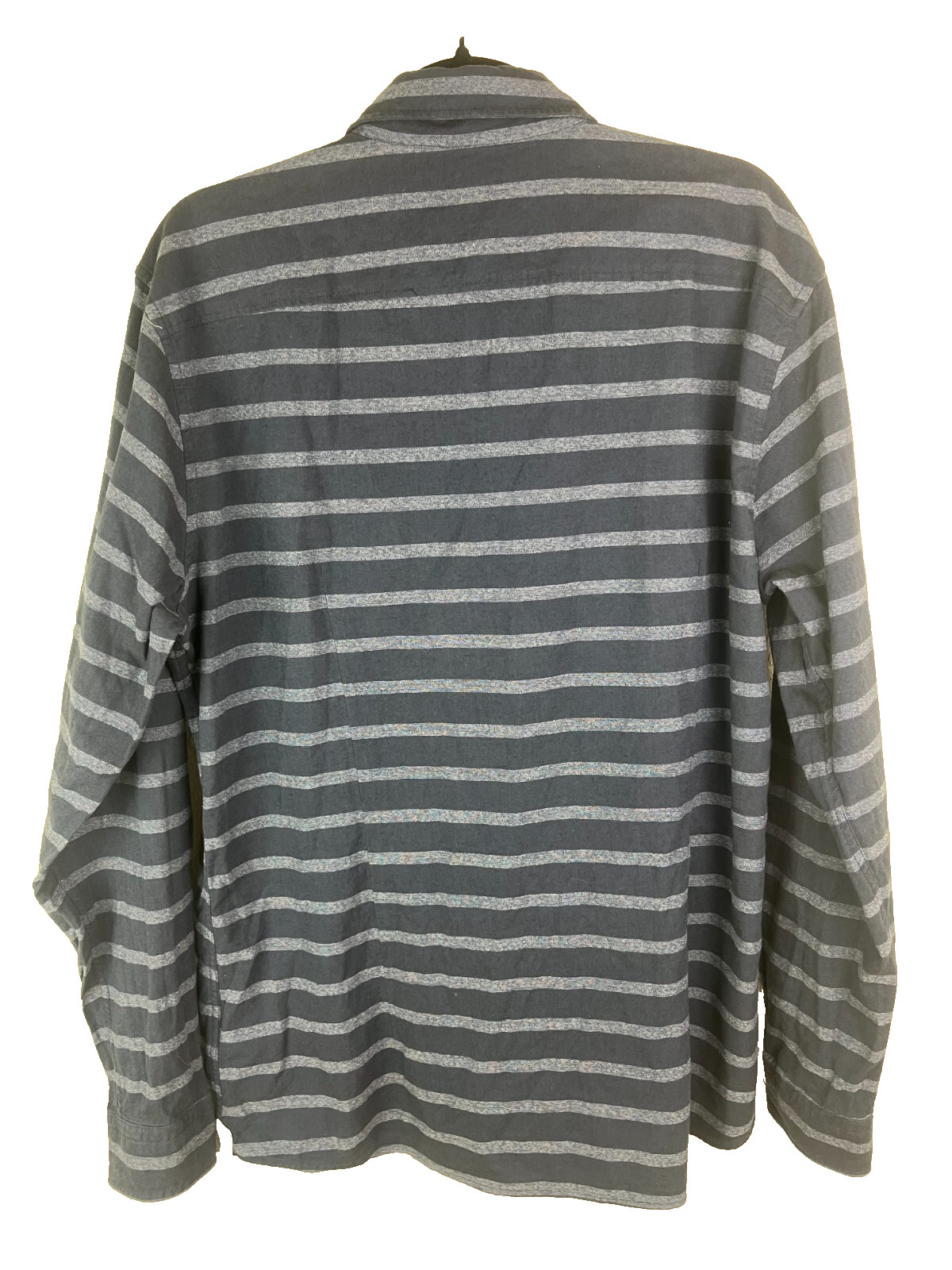 Strellson Men’s Large Slim Fit Gray Stripe Button Down Shirt Smart Casual Euro