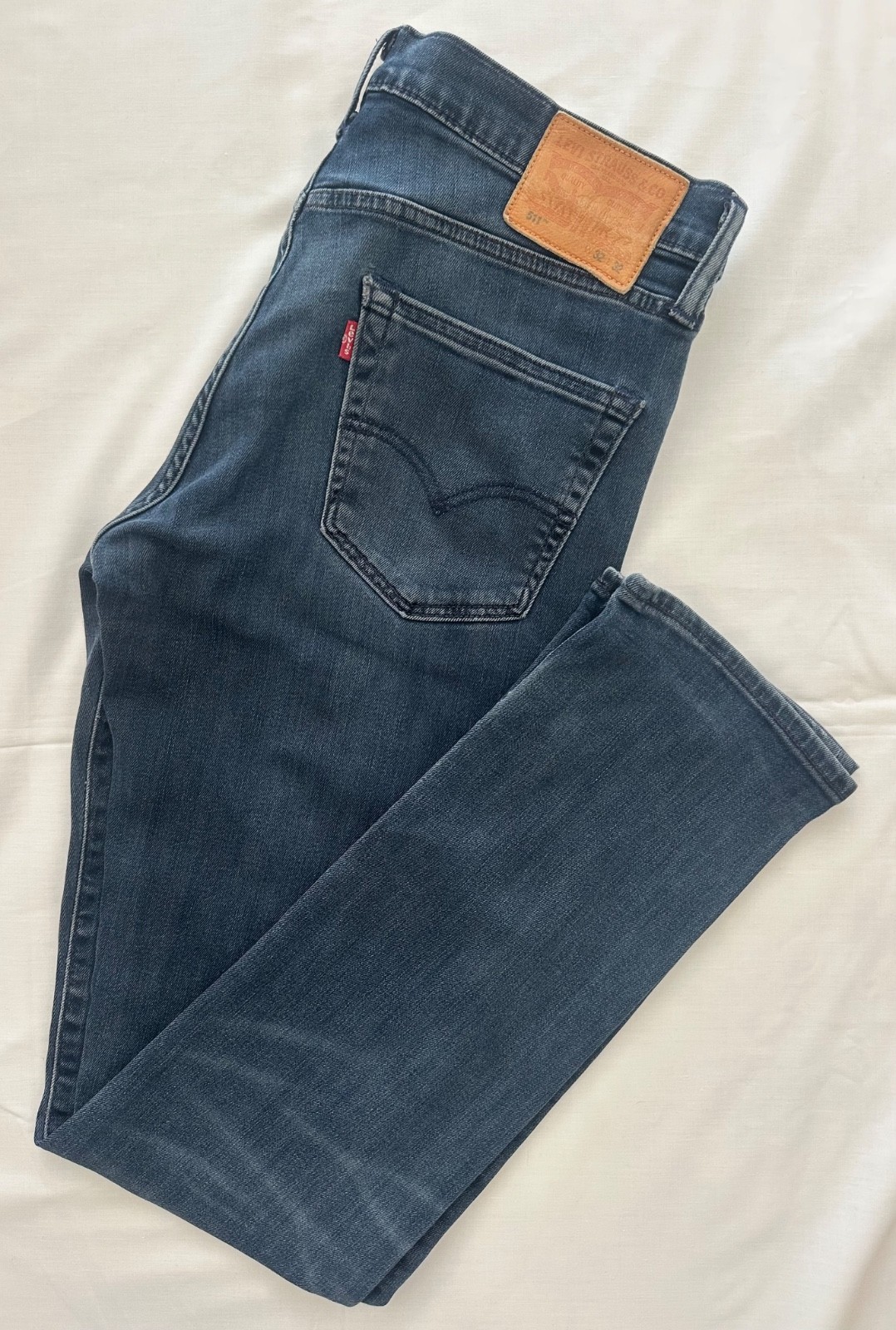 Levi’s 511 Men’s Slim Fit Dark Wash Jeans Size W32 L32 Stretch Denim