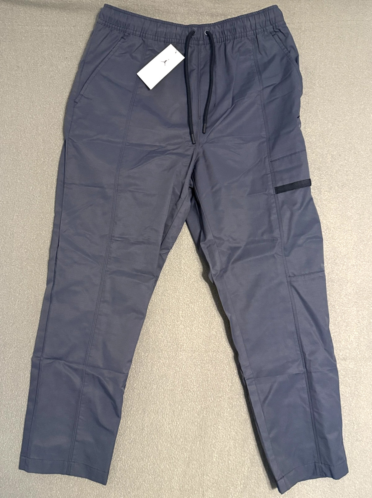 Jordan Essentials Woven Pants Mens Black Navy Cargo Drawstring FN4539 010