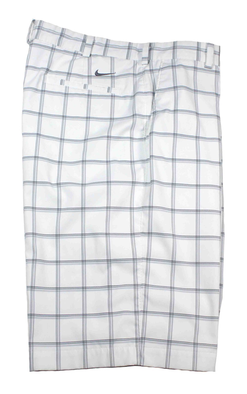 NIKE White Black Gray Check Performance Golf Shorts 487306 Mens Size 34