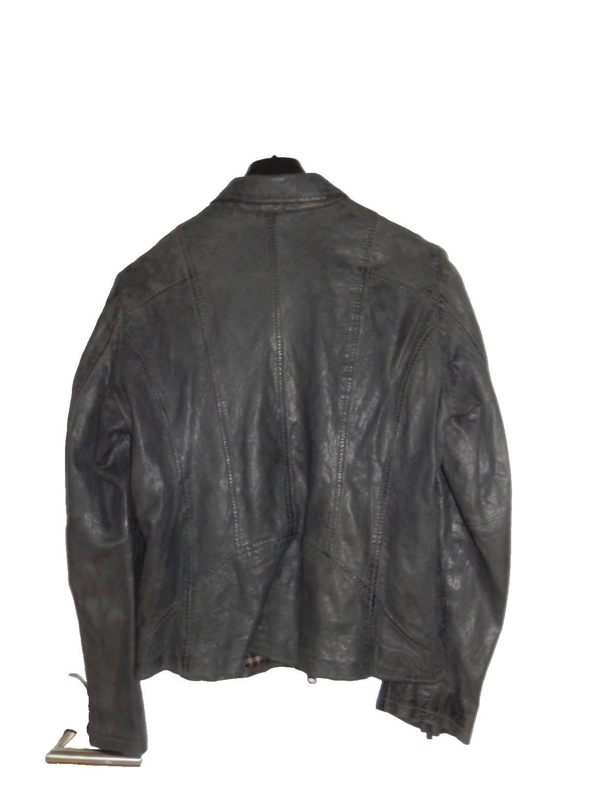 Milestone leather jacket size 44 leather jacket grey Santinti top