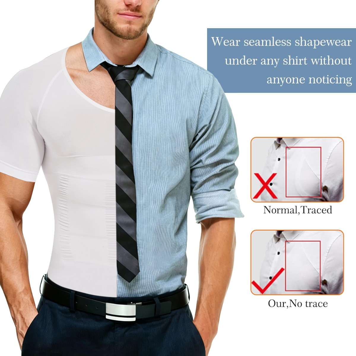 Men Body Shaper Slim Tummy Control Compression Shapewear Spors Workout Tank Top