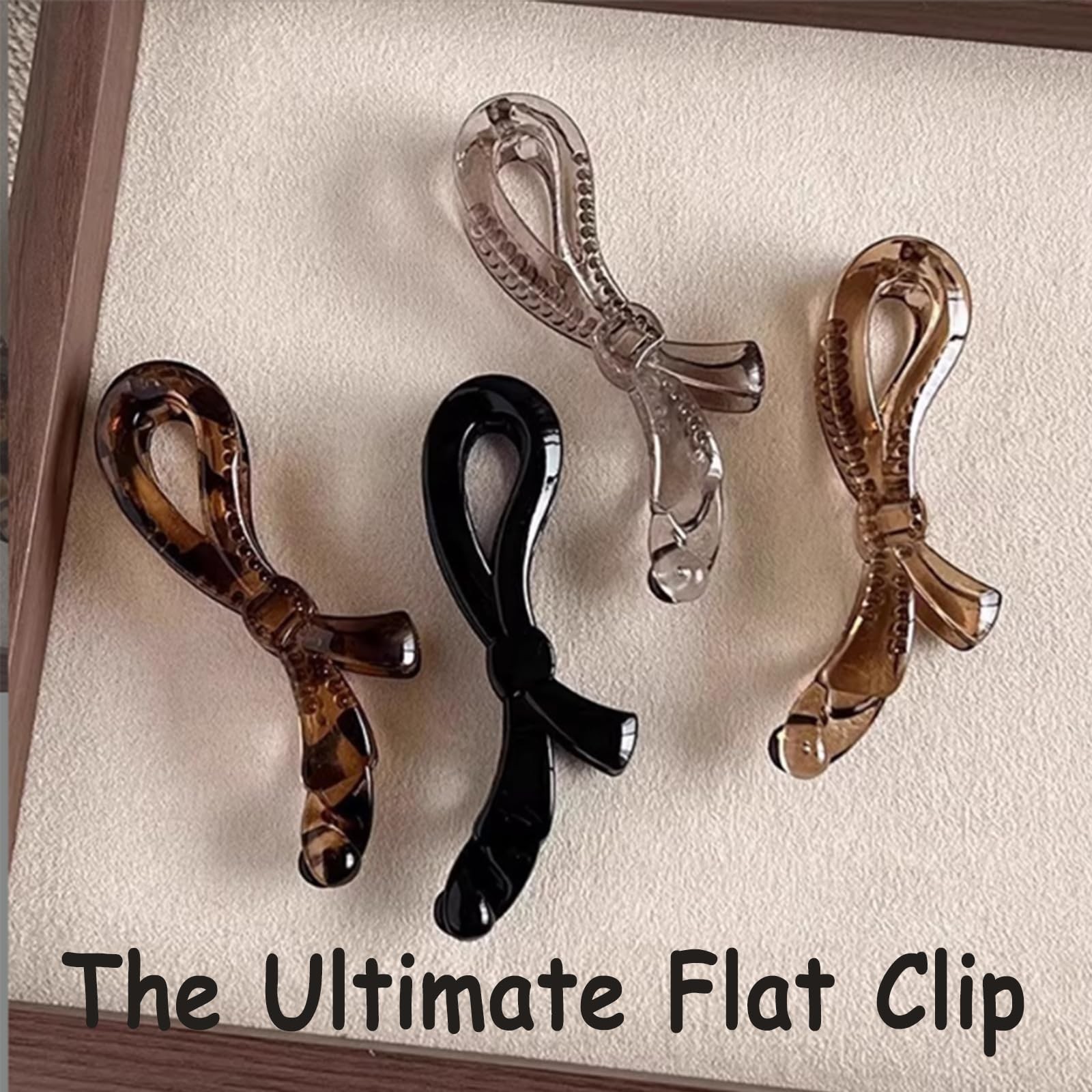 Banana Clips Flat Hair for Women,Medium 1 Count (Pack of 4), 4 color
