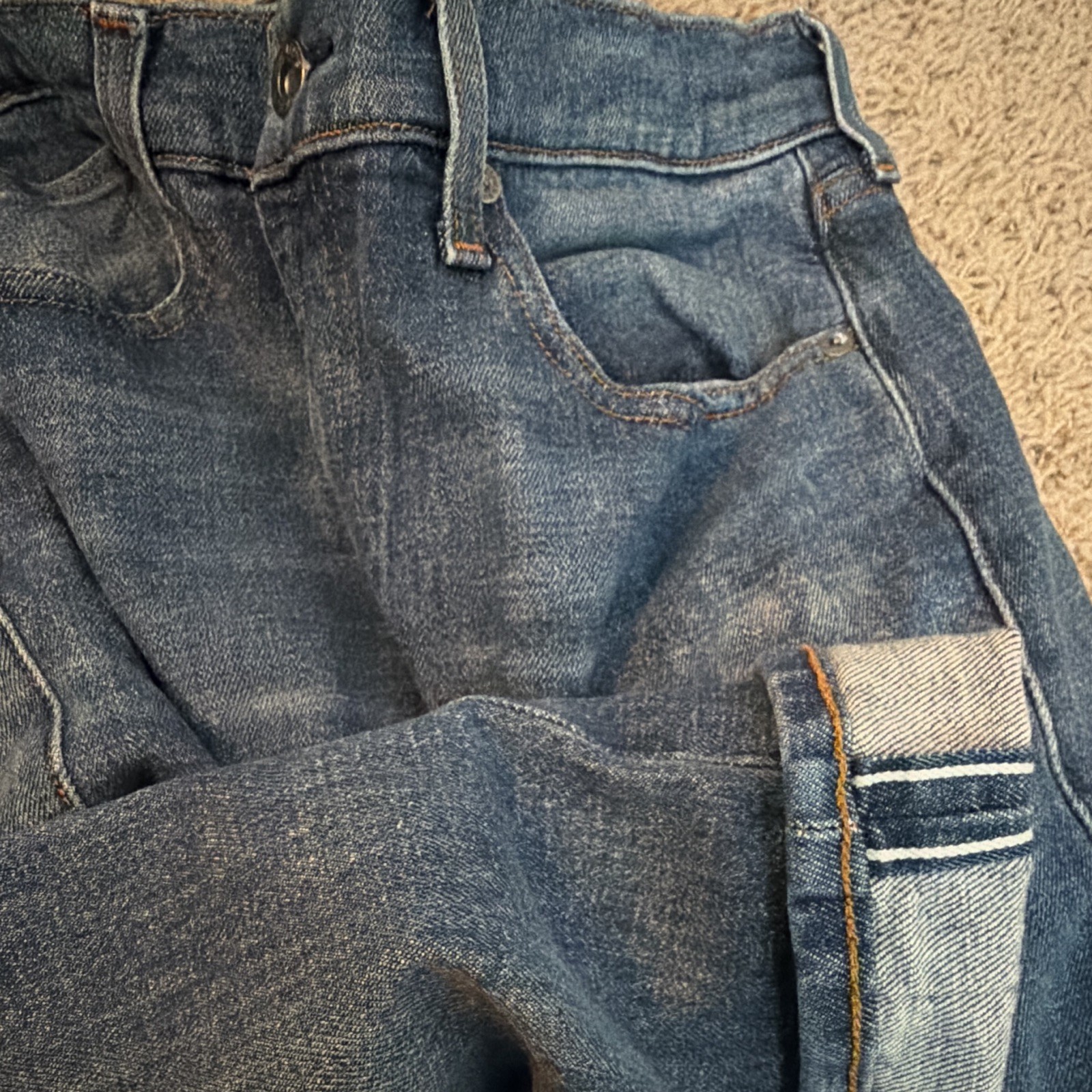 Levi’s Made & Crafted Men’s 502 Taper Blue Denim Jeans TENCEL 32×34 Selvedge