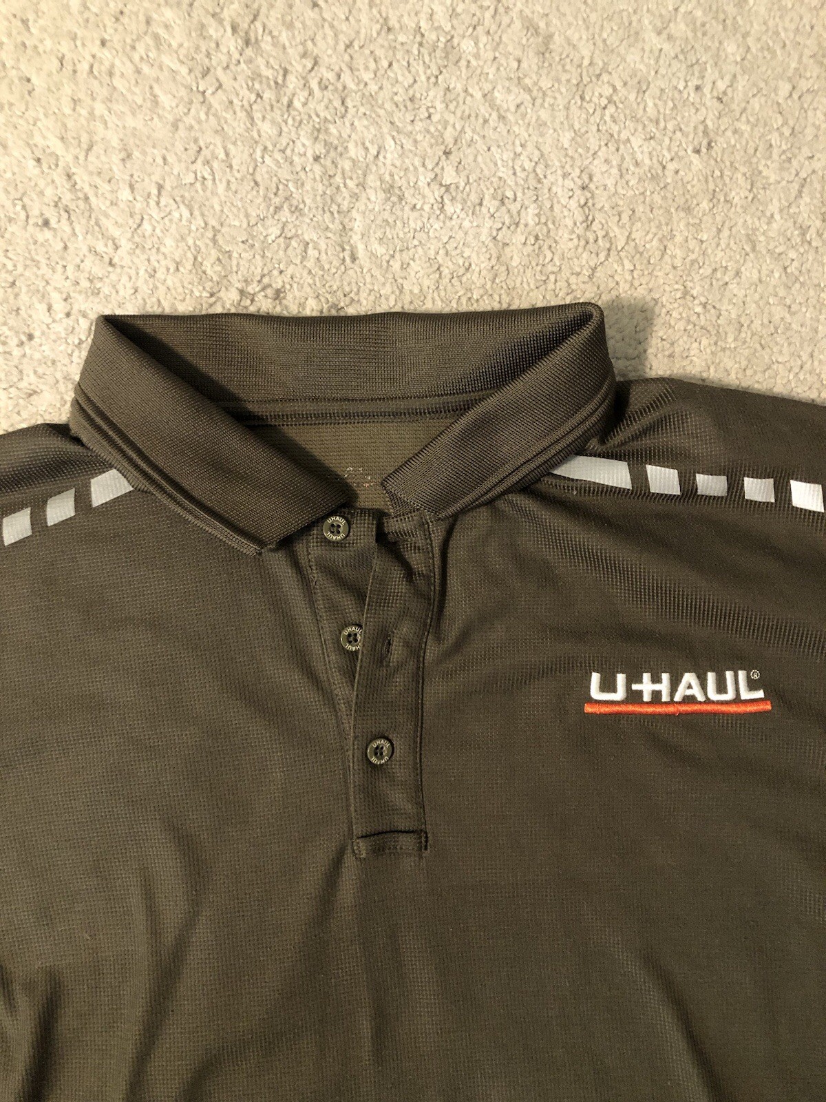 Uhaul Reflective Employee Uniform Green Work Polo Shirt Men’s Size M/L Read