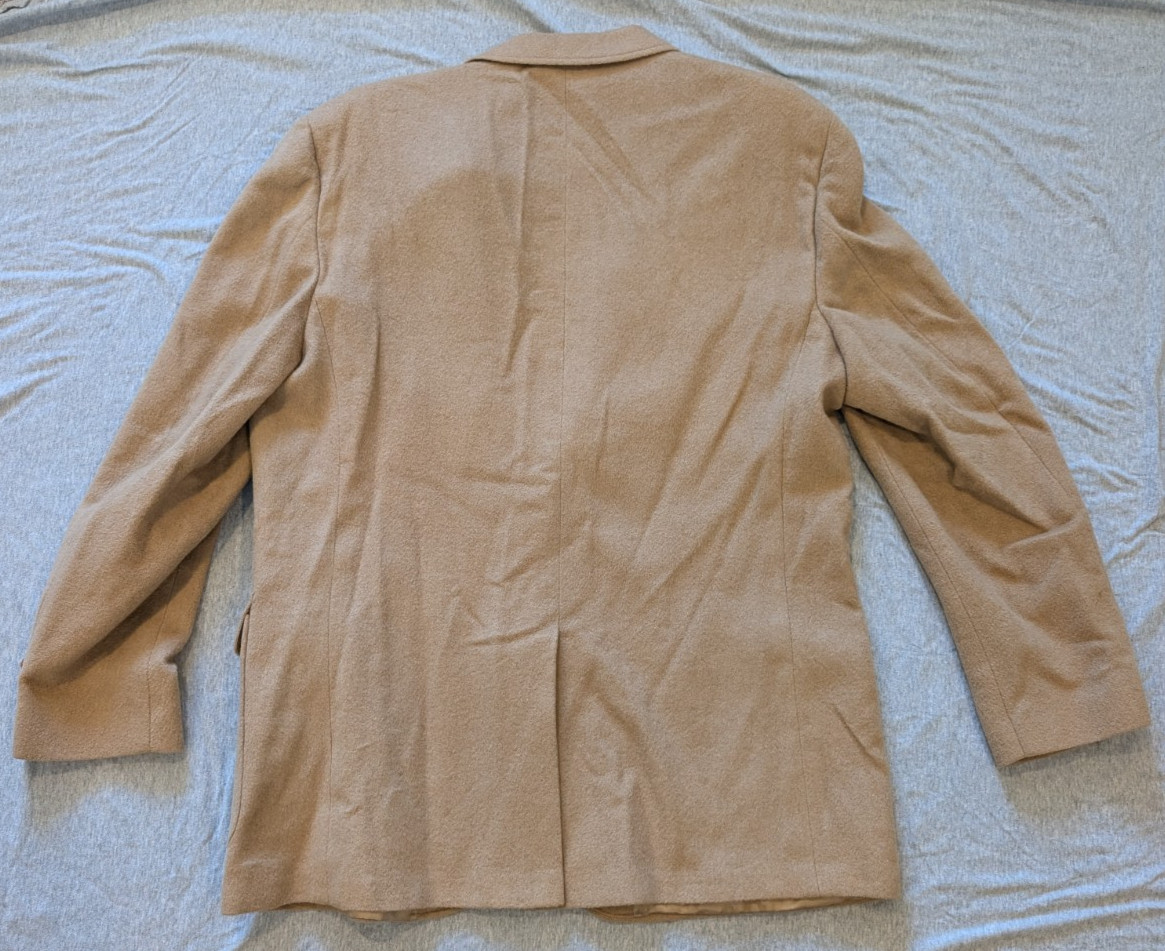 VTG Beige 100% Camel Hair Sportcoat Jacket MITUSA Measurements In Description