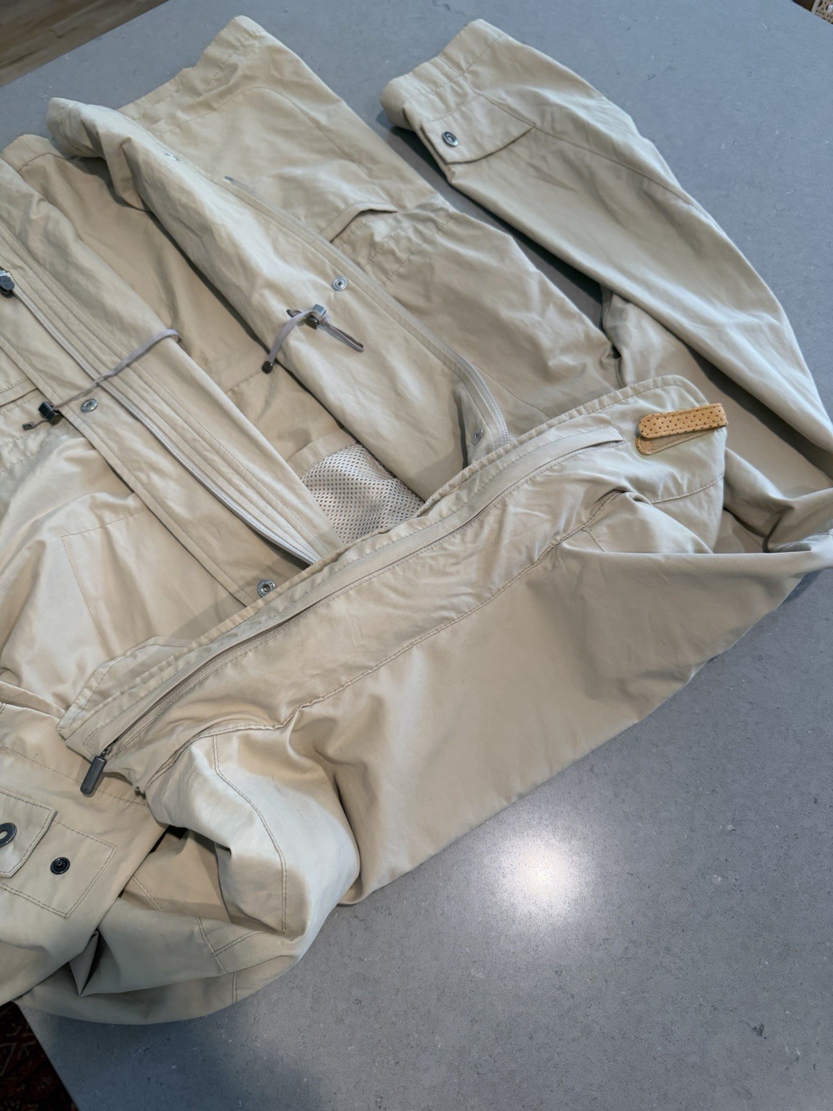 Missoni Men’s Beige Utility Field Jacket Size M Lightweight Hooded Safari Coat