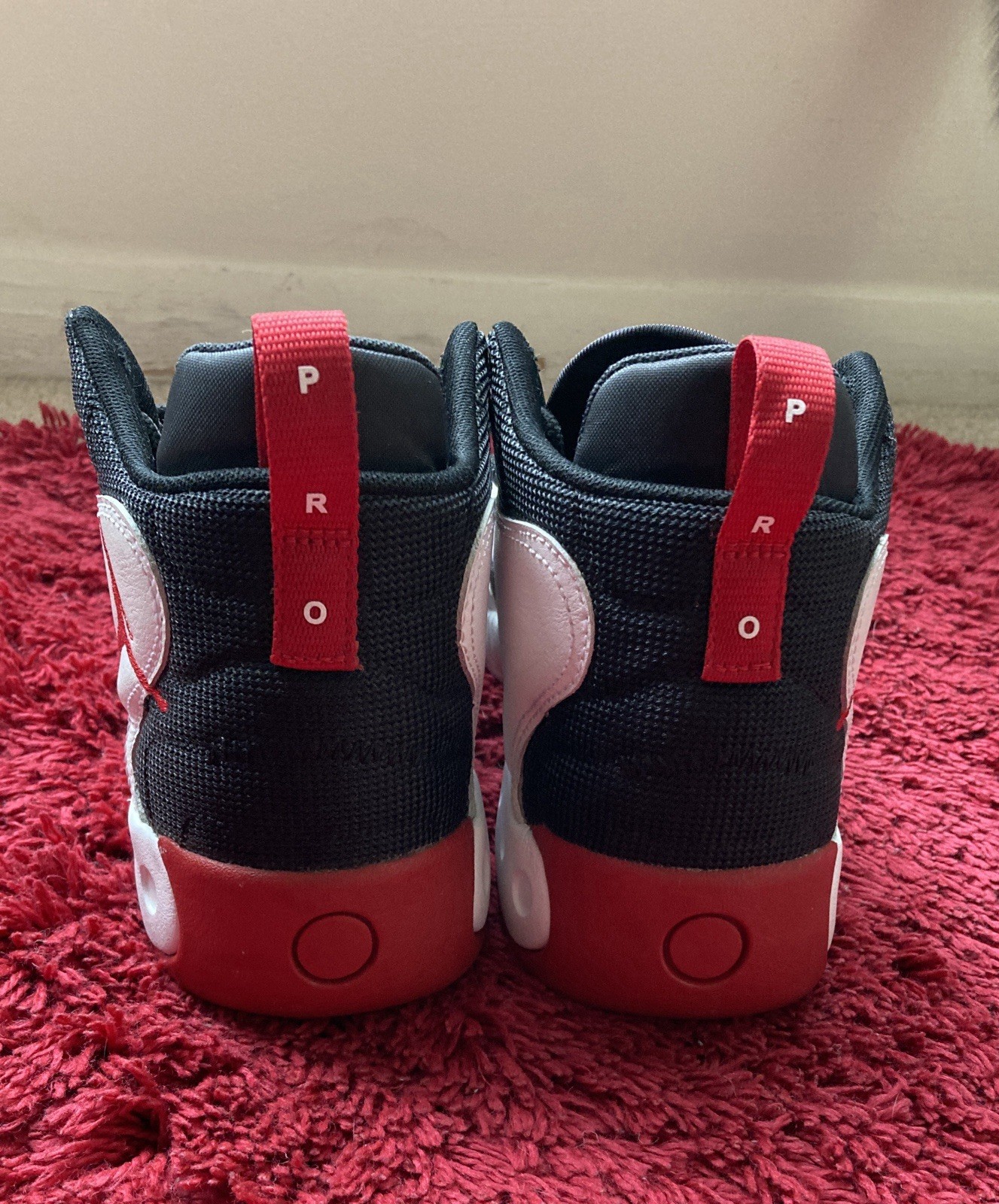 Kids Black White and Red Basketball Sneakers – Jordan Inspired Basketball Shoes