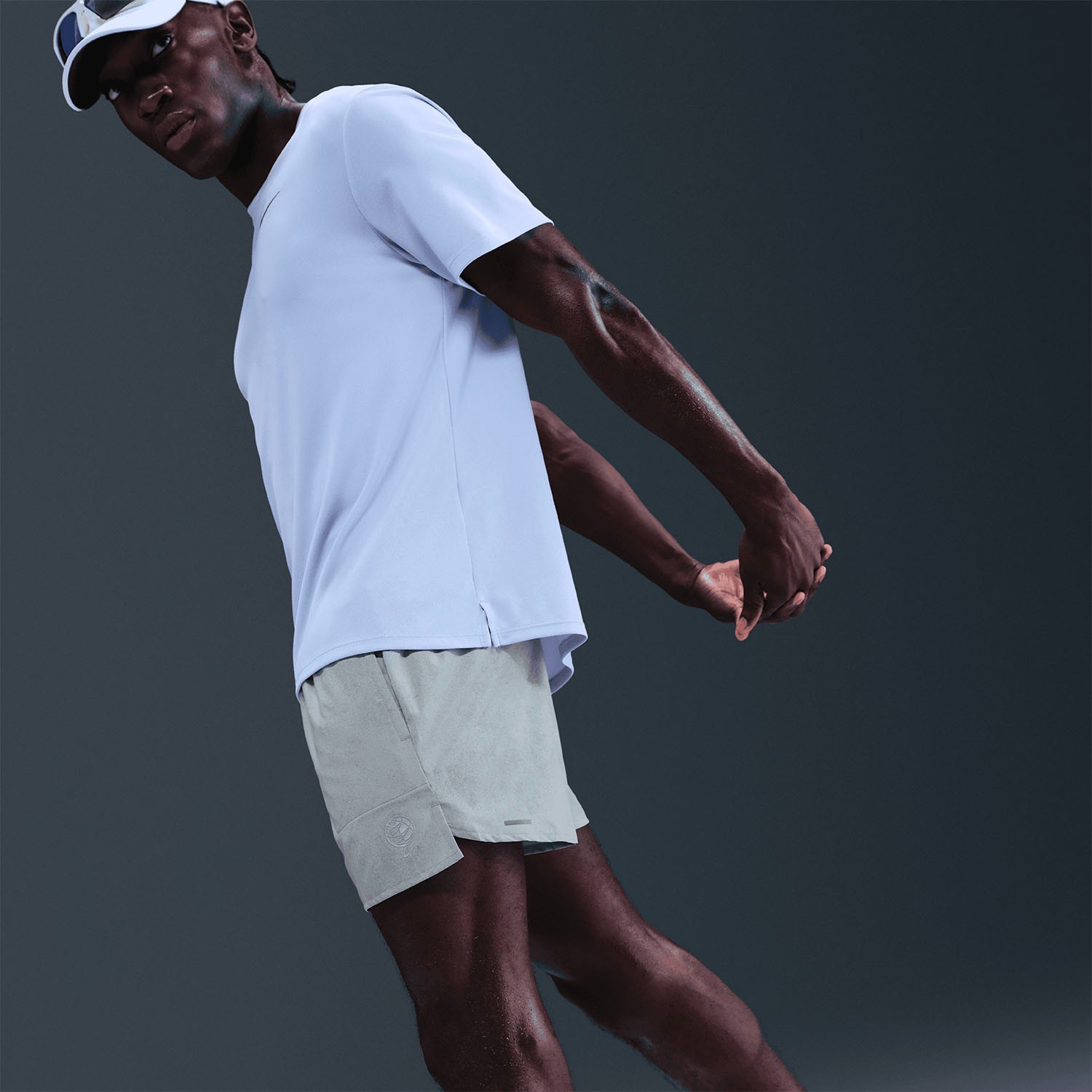 Nike Stride 5″ Brief-Lined Reflective Running Shorts Light Smoke Grey IM7835 077