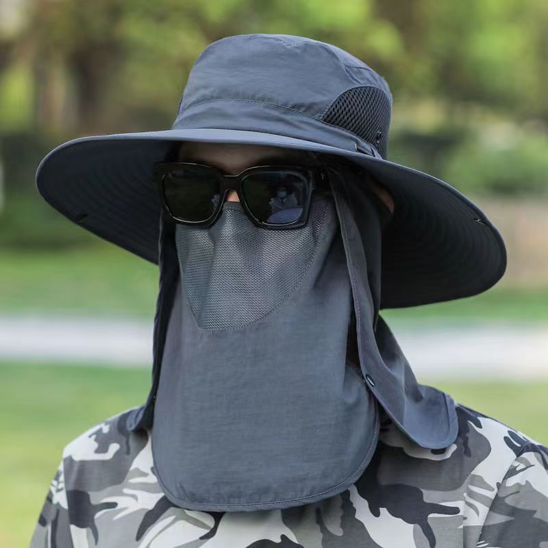 Sun Hat Wide Brim UV Protection Bucket Cap For Camping Hiking Fishing Safari Men