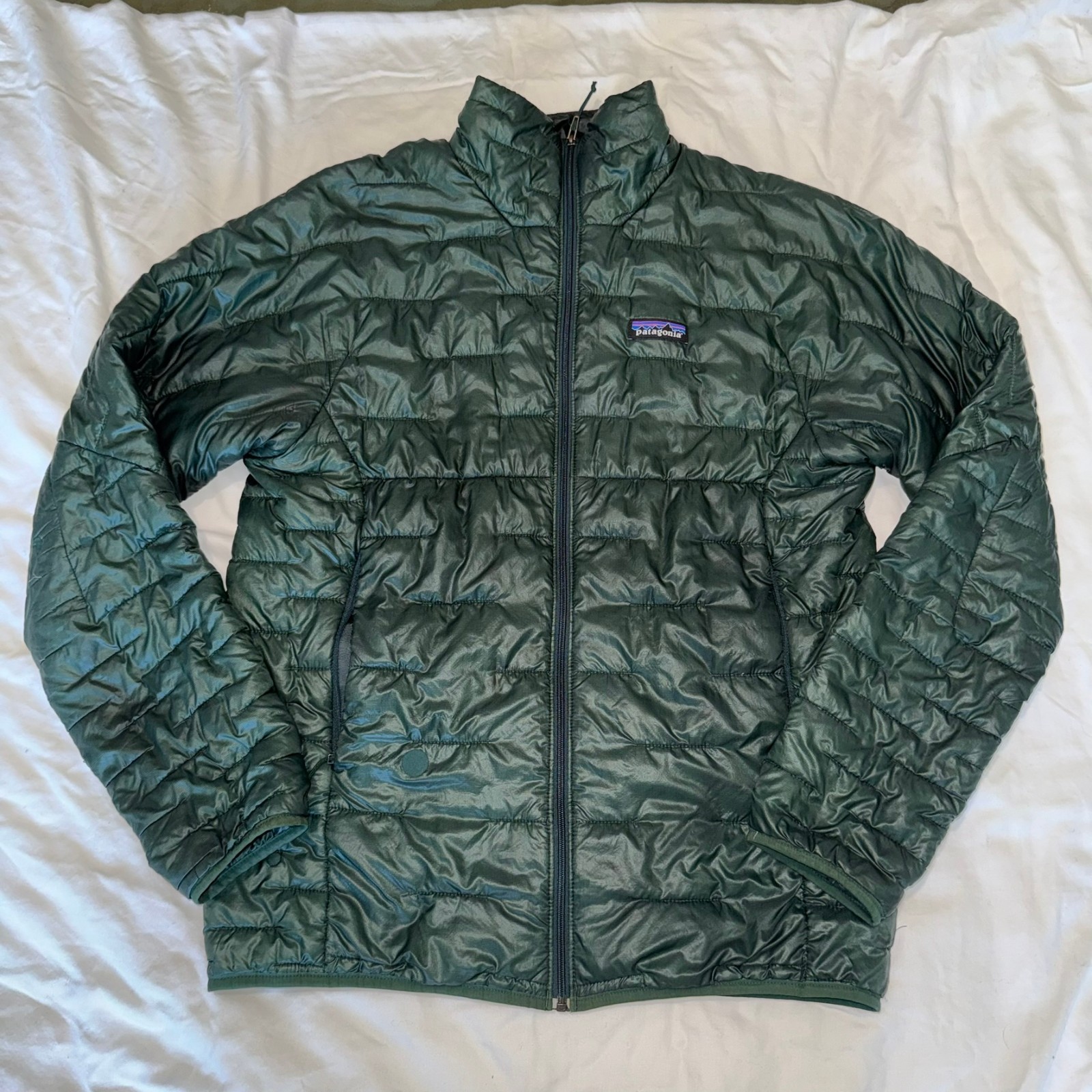Patagonia Micro Puff Ultralight Quilted Puffer Jacket Mens Small Micro Green