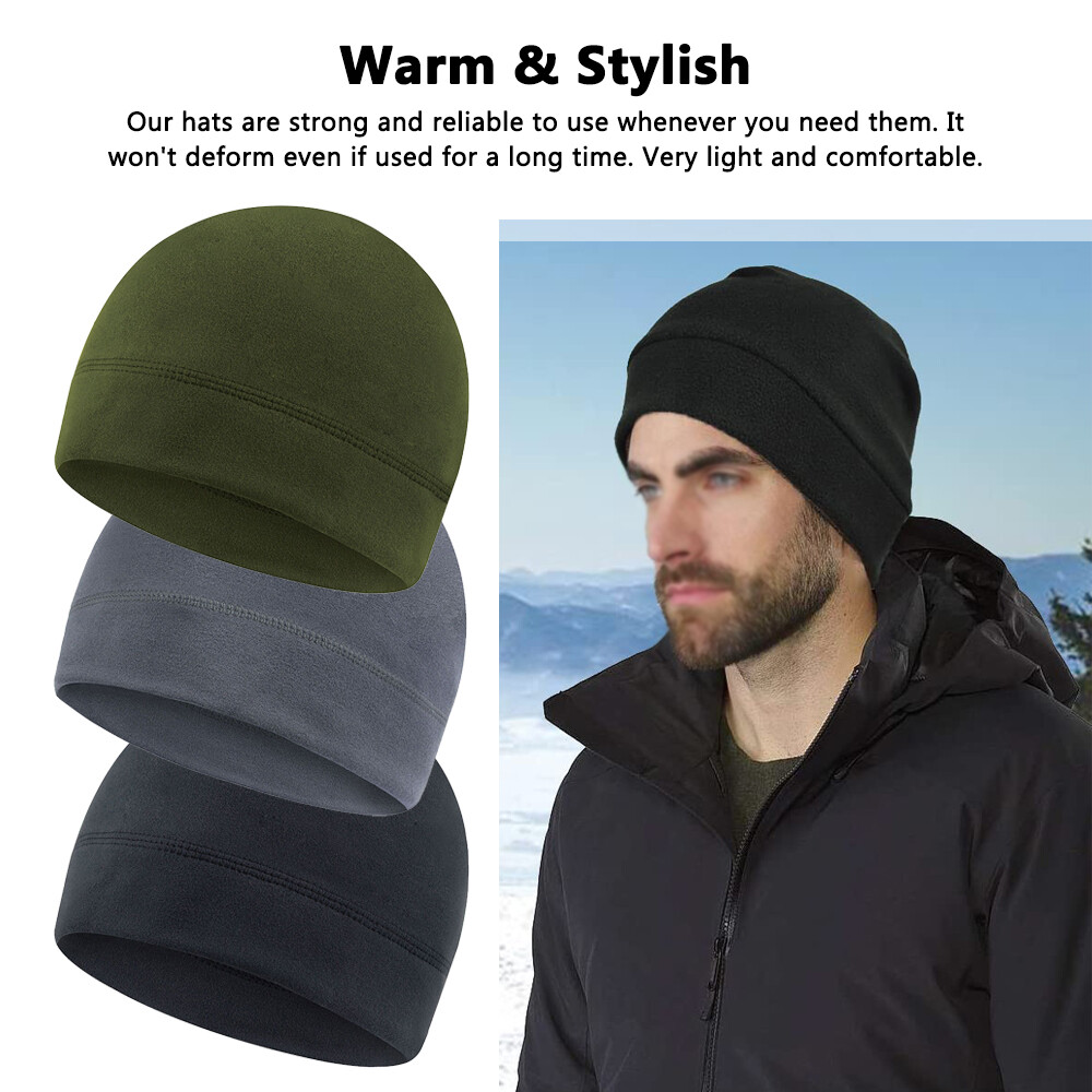 Military Tactical Skull Cap Winter Warm Fleece Windproof Ski Cycling Beanie Hat