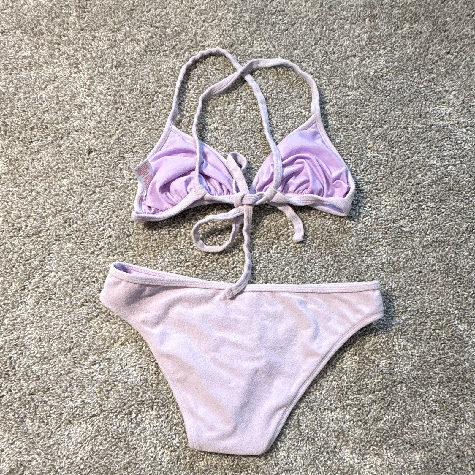 Xhilaration Women’s Purple Solid Halter Bikini 2-Piece Set