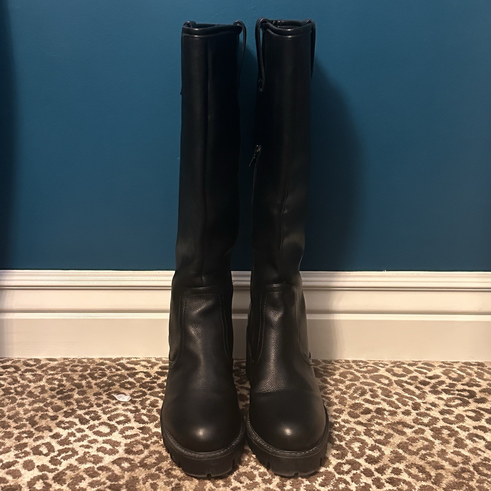 DV Dolce Vita Mya Boot Women’s US 6 Black Block Heel Knee High Riding RHS6836