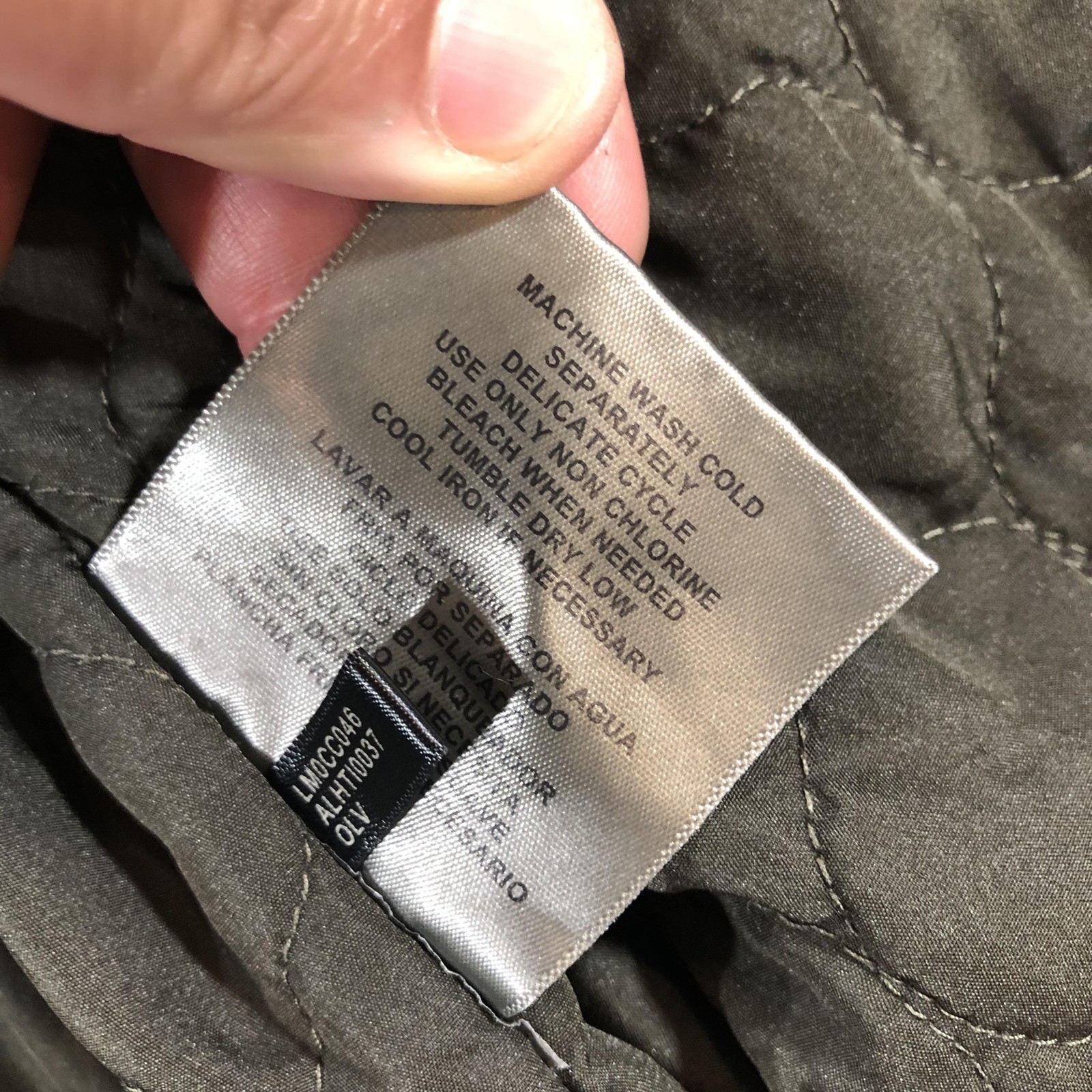 Levis Jacket Mens Medium Green Canvas Quilted Lined Field Military LM0CC046