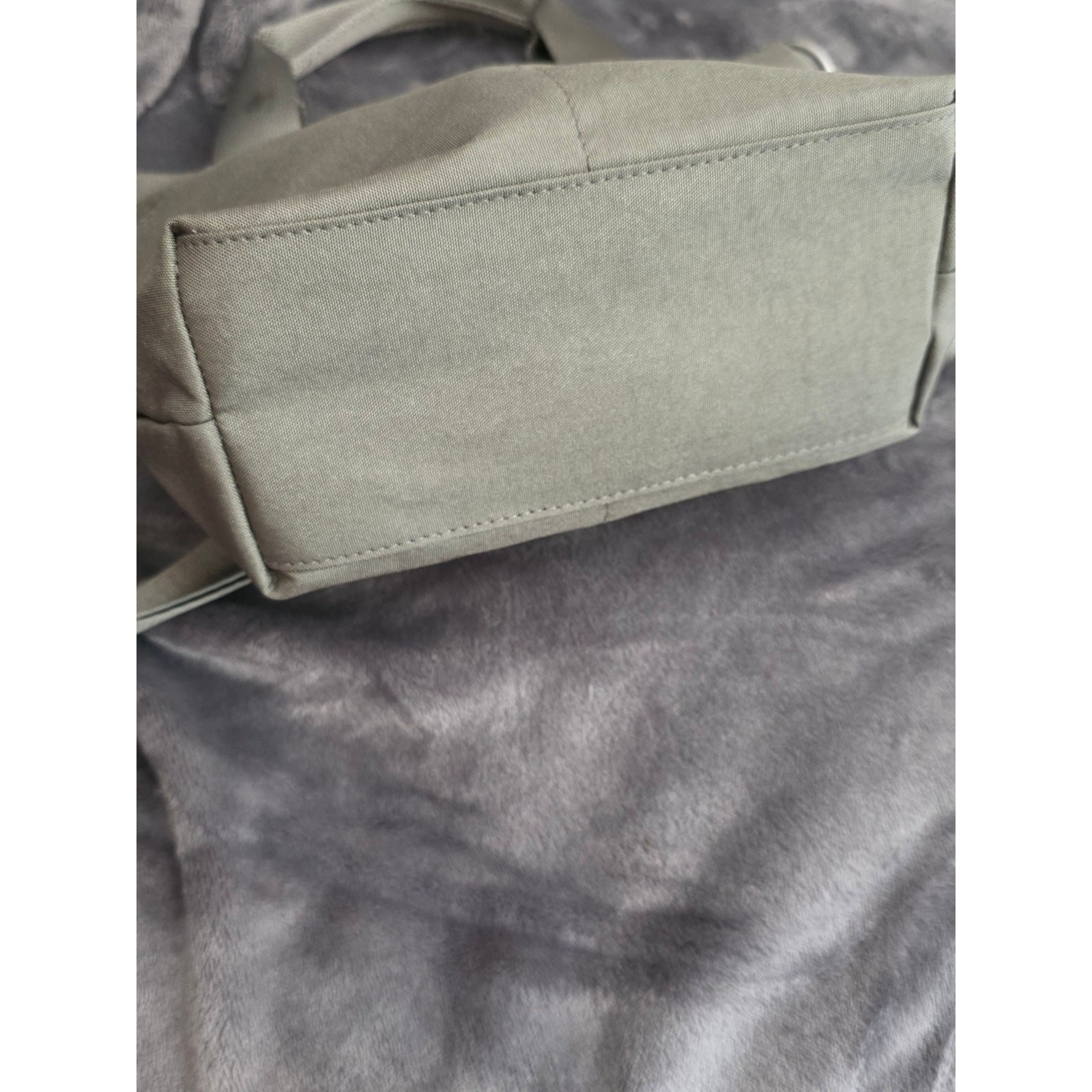 Baggallini Mini Tote Crossbody Bag Gray Travel Purse Lightweight Nylon Rare Find