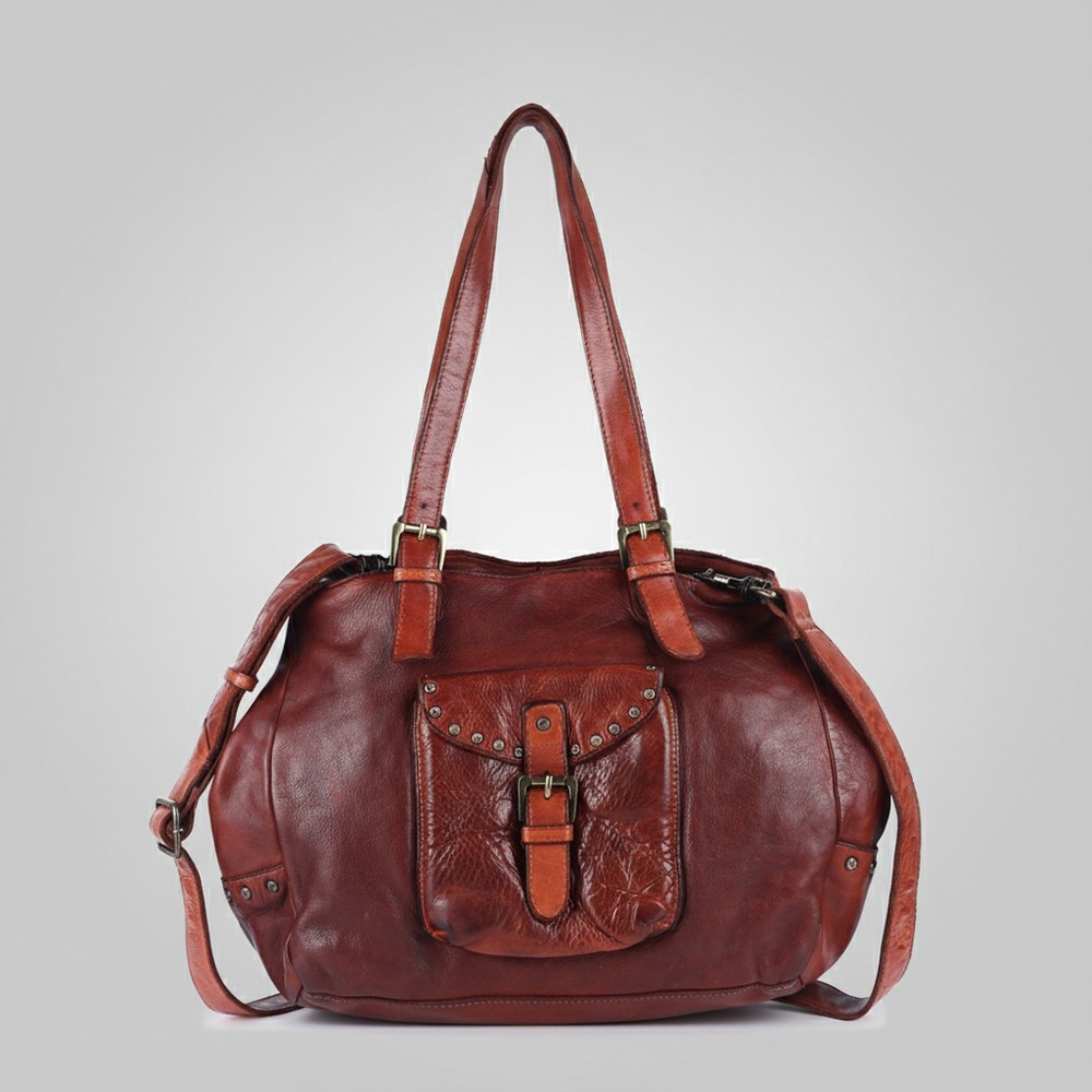 SW Spaghetti Western Swc126Cg Tote Vintage Handmade Drum Dyed Genuine European