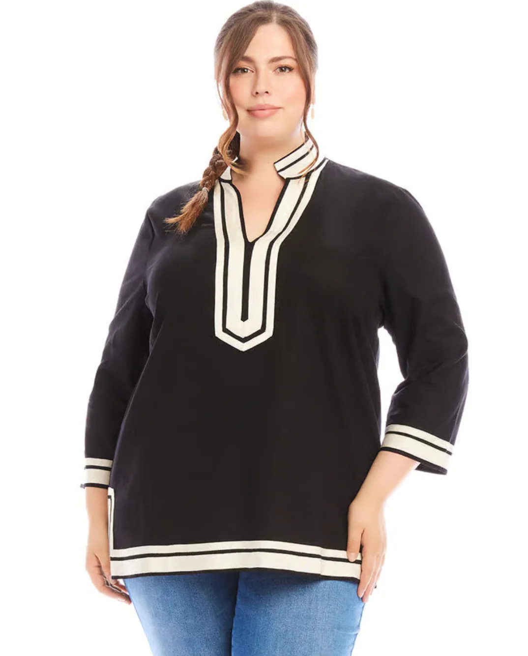 The St. Tropez Tunic in Linen Blend by Karen Kane – CLOSEOUT
